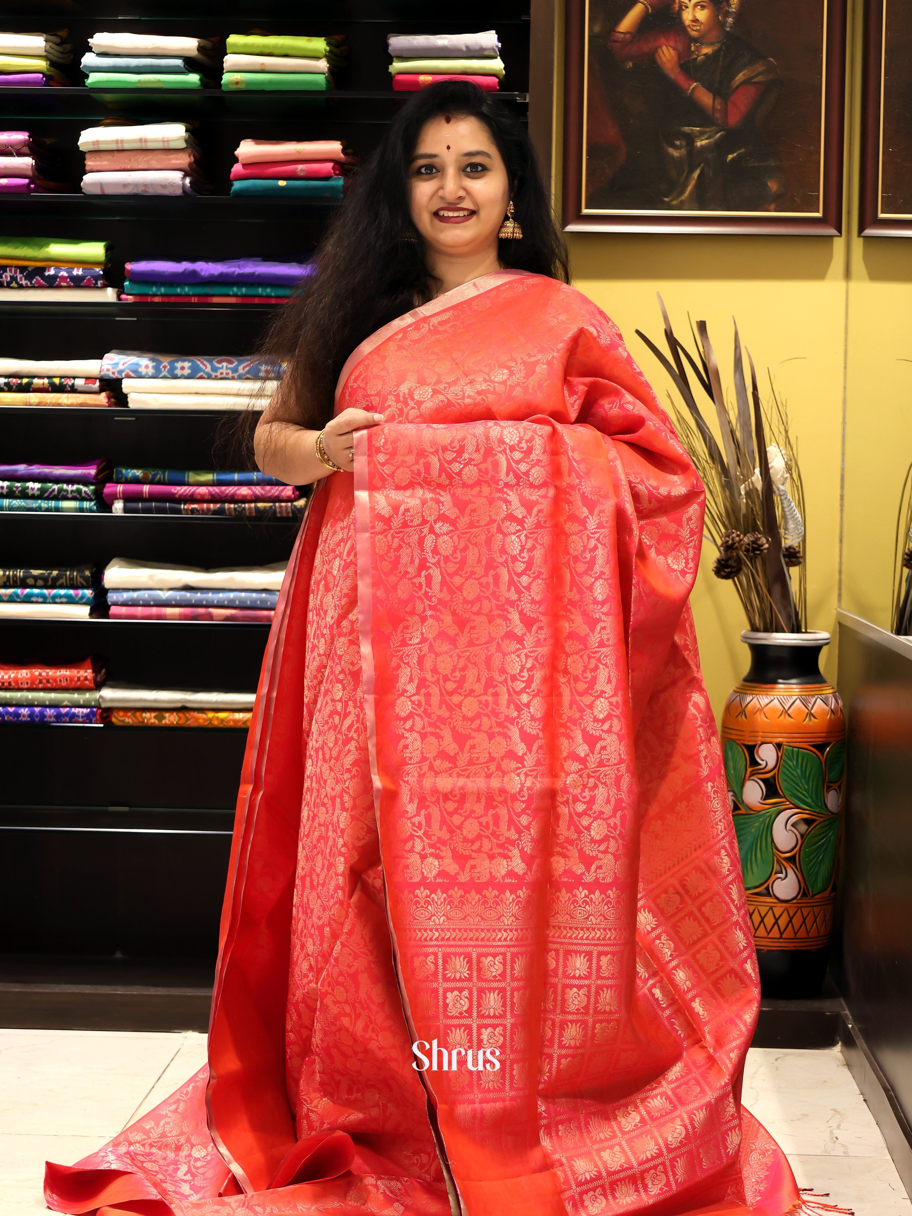 CJS16128 - Soft Silk Saree - Shop on Shrus.com