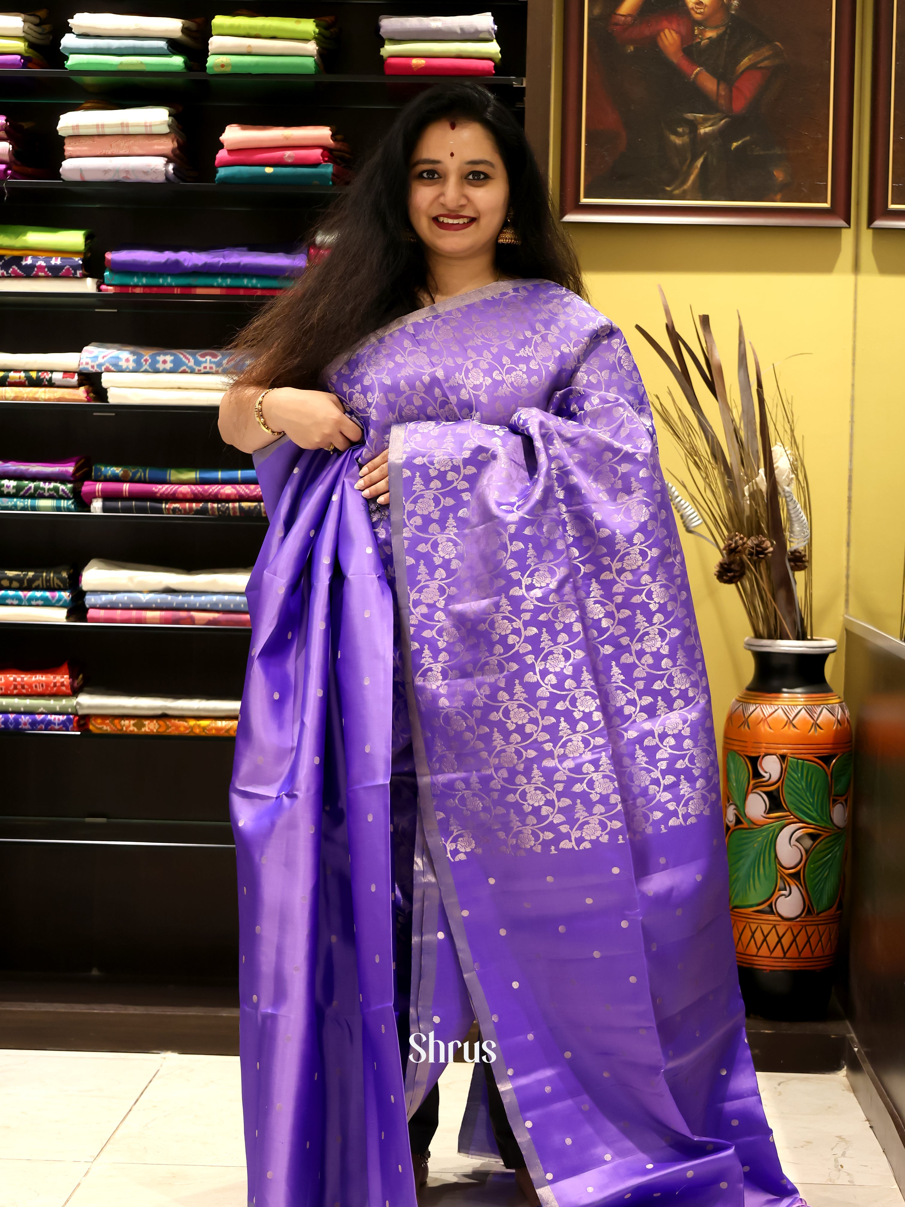 CJS16132 - Soft Silk Saree - Shop on Shrus.com