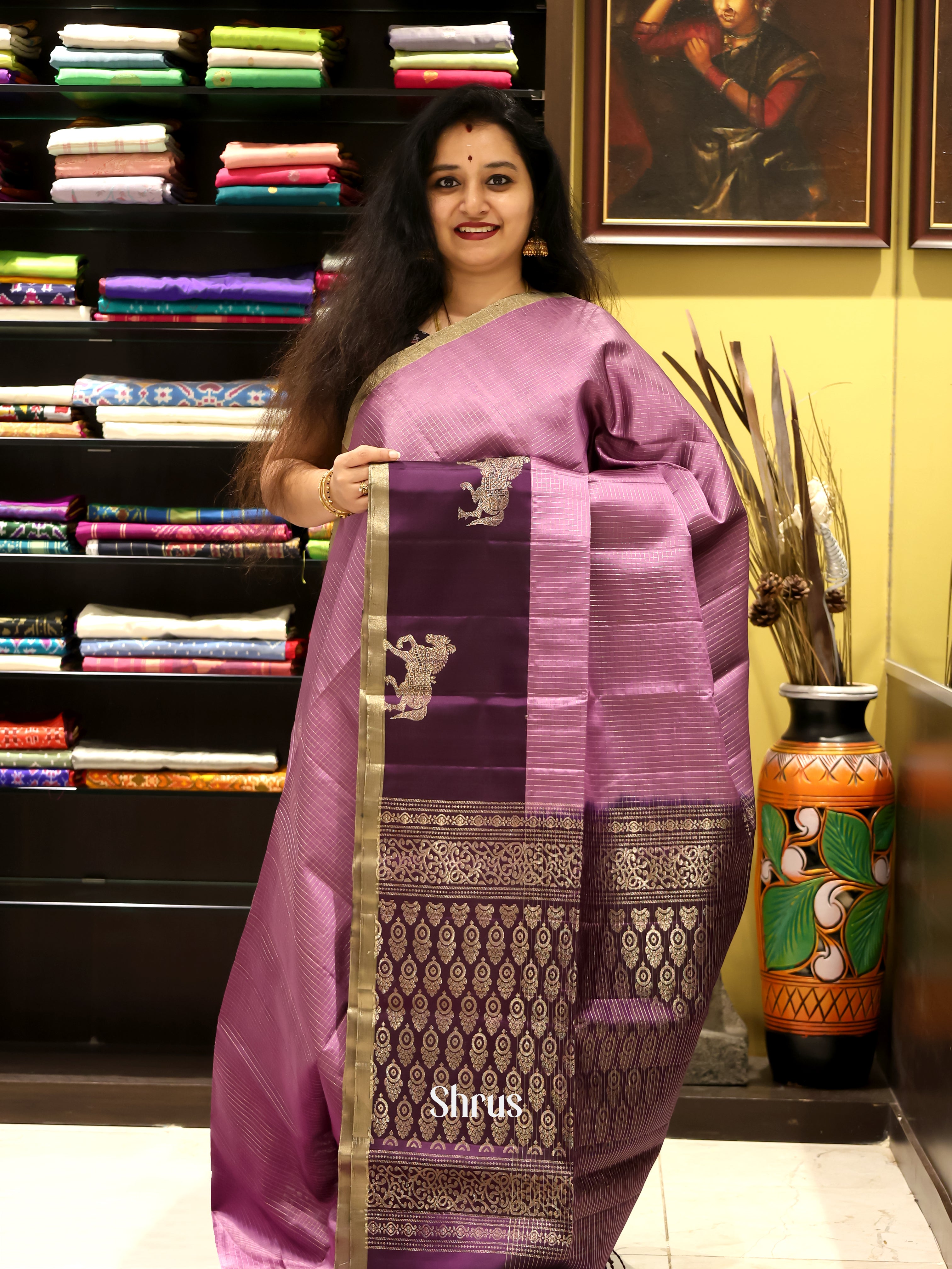 CJS16134 - Soft Silk Saree - Shop on Shrus.com