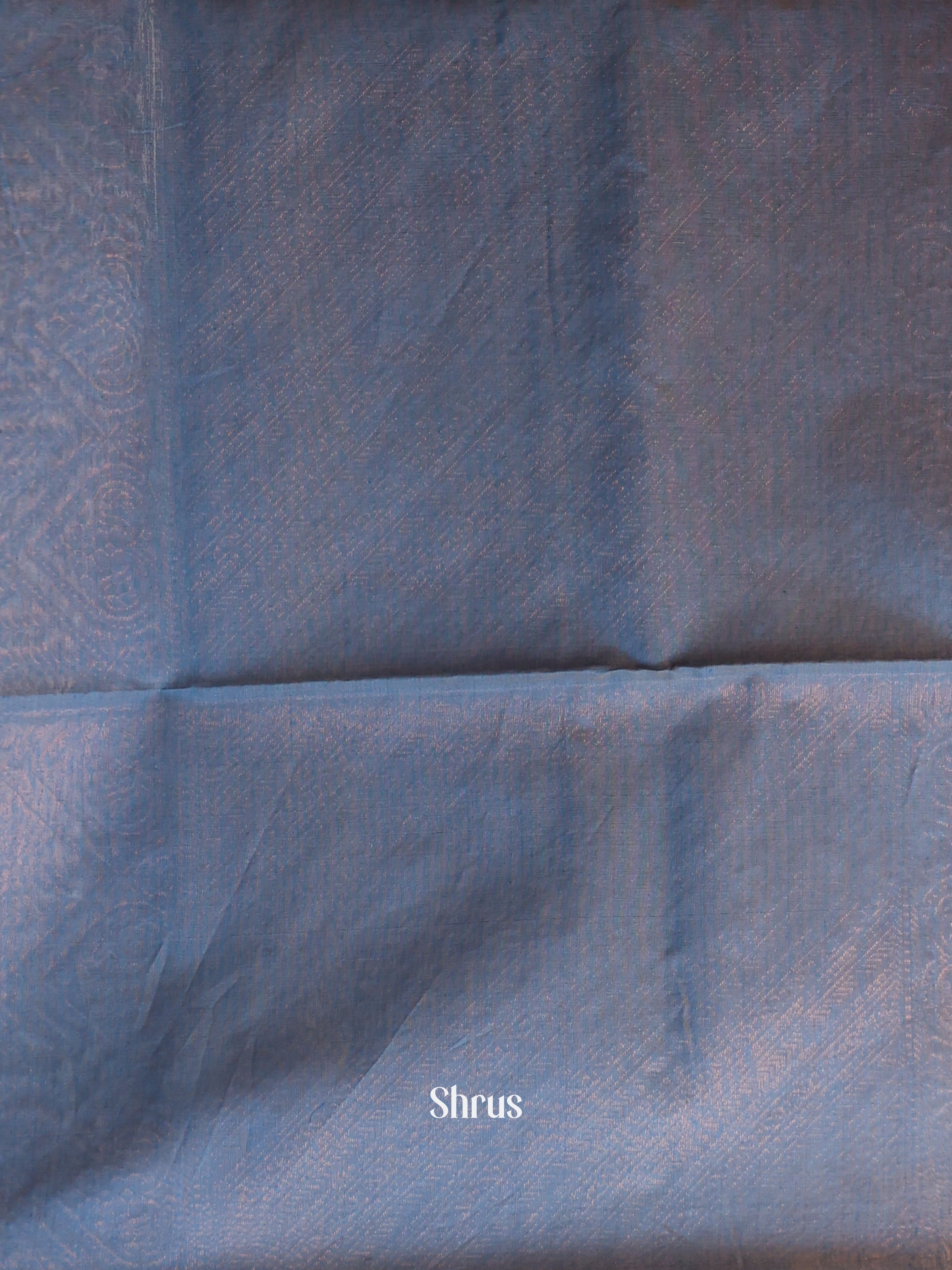 Pink & Navy Blue - Semi Silkcotton Saree - Shop on Shrus.com