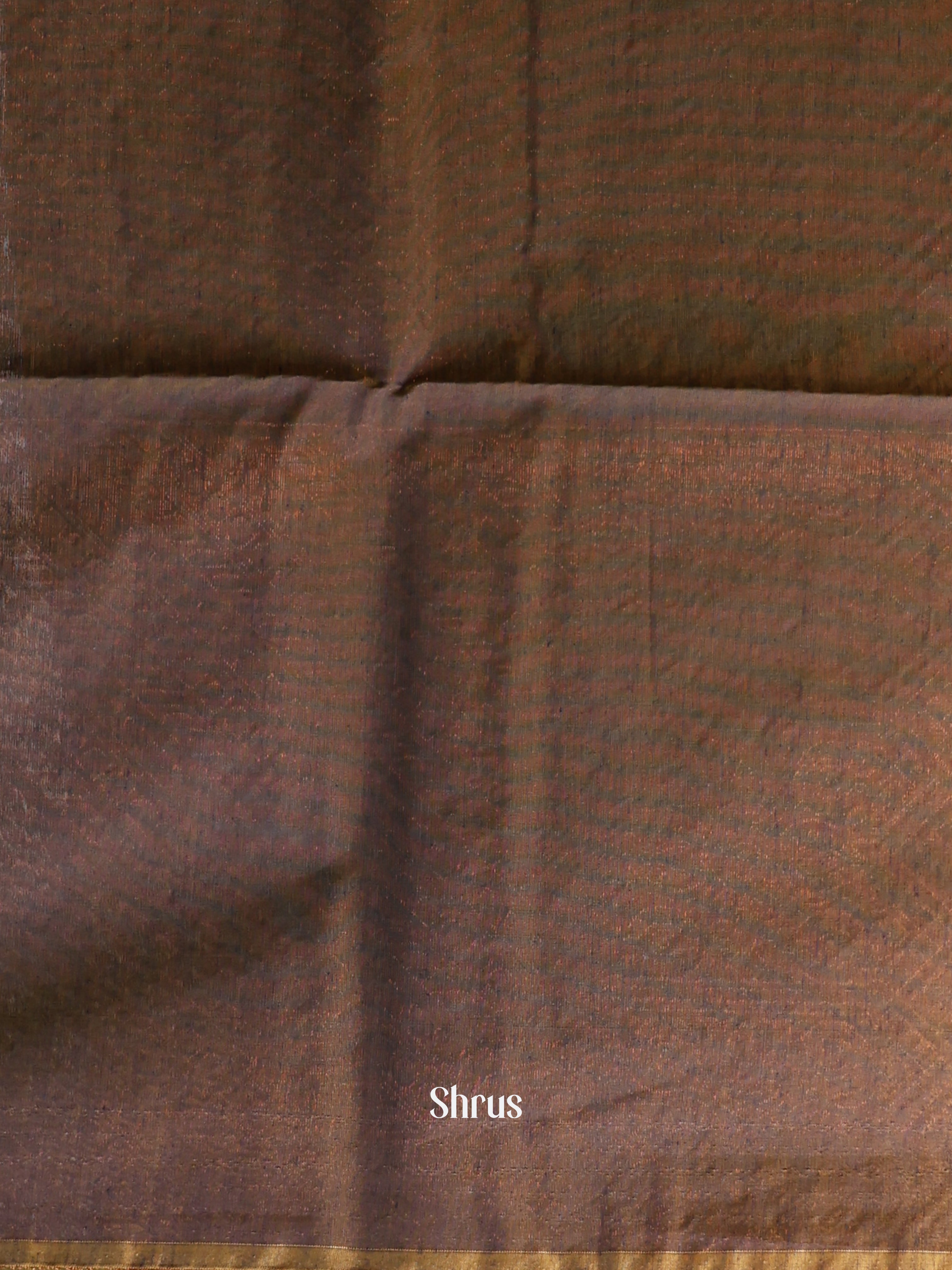 Orange & Brown - Semi Silkcotton Saree - Shop on Shrus.com