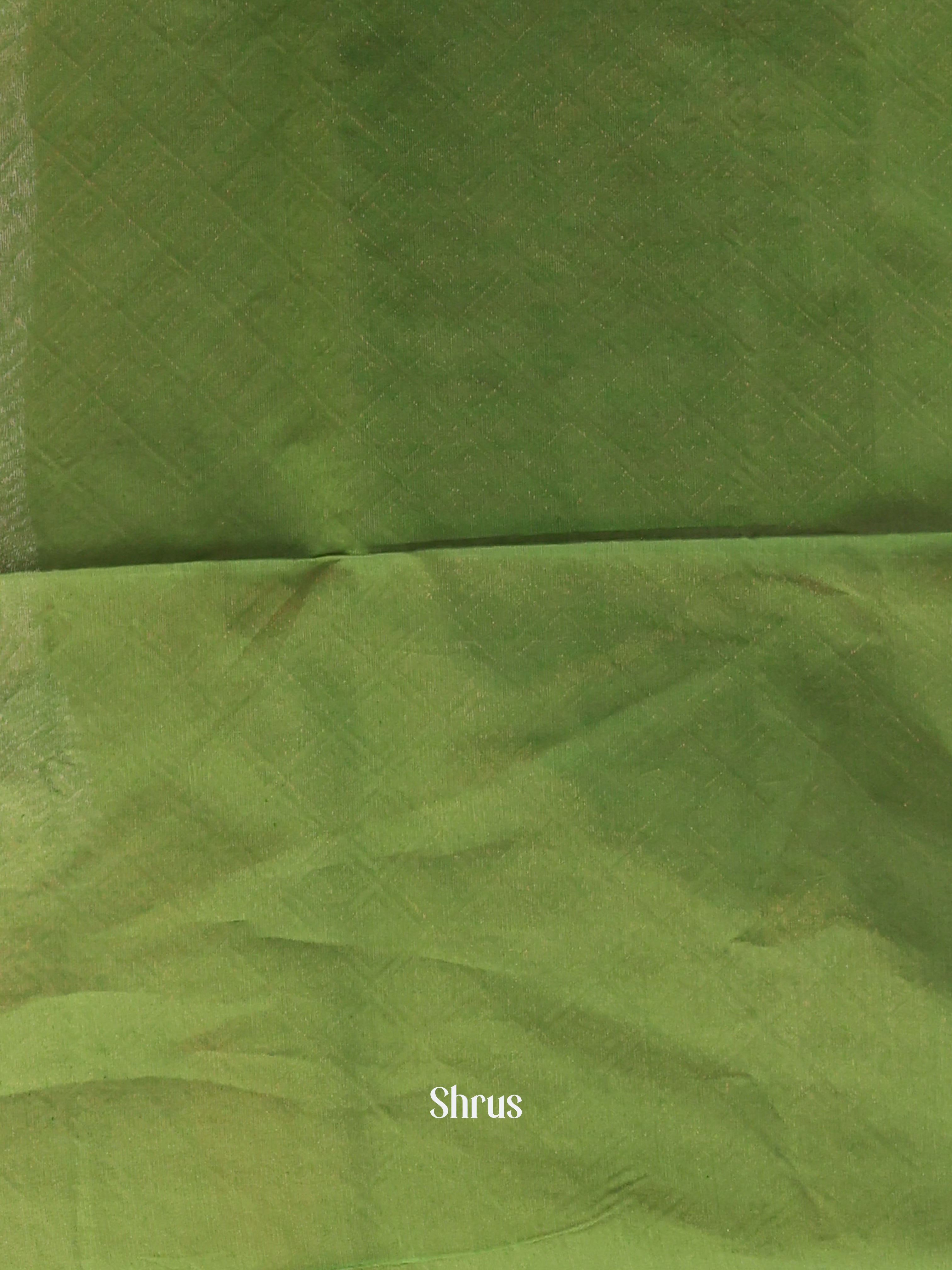 Beige & Green- Semi Silkcotton Saree - Shop on Shrus.com