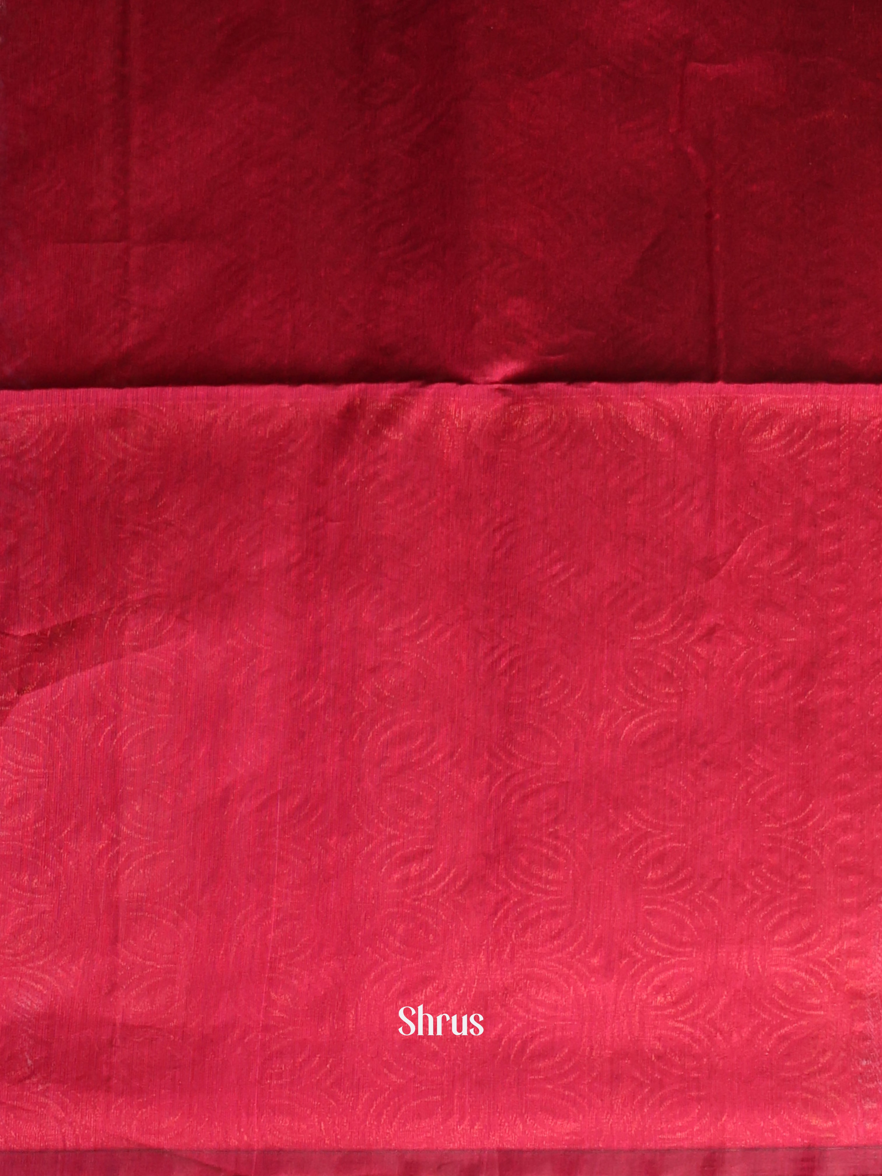 Teal & Red - Semi Silkcotton Saree - Shop on Shrus.com