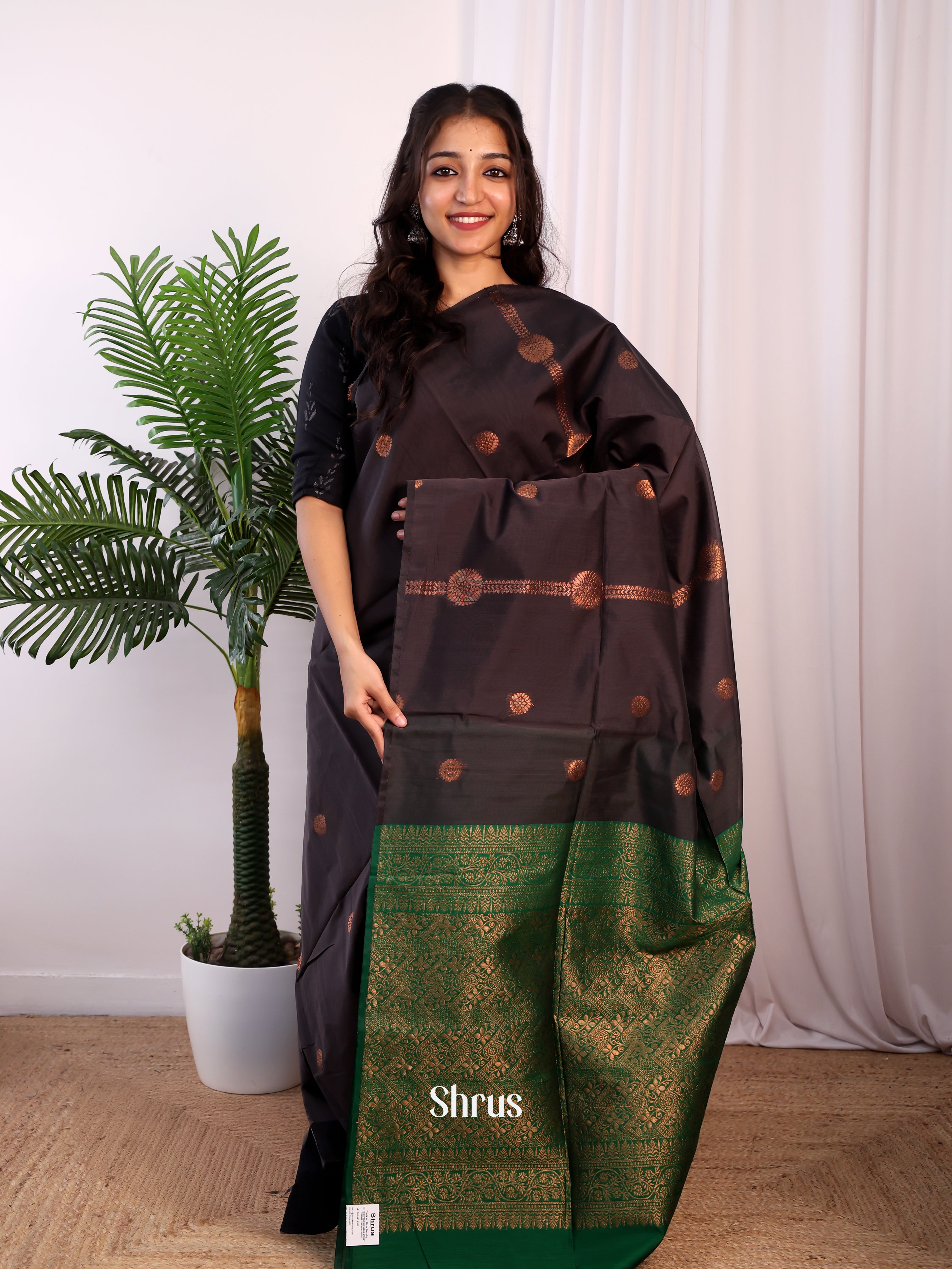 CJS17148 - Semi Silkcotton Saree - Shop on Shrus.com