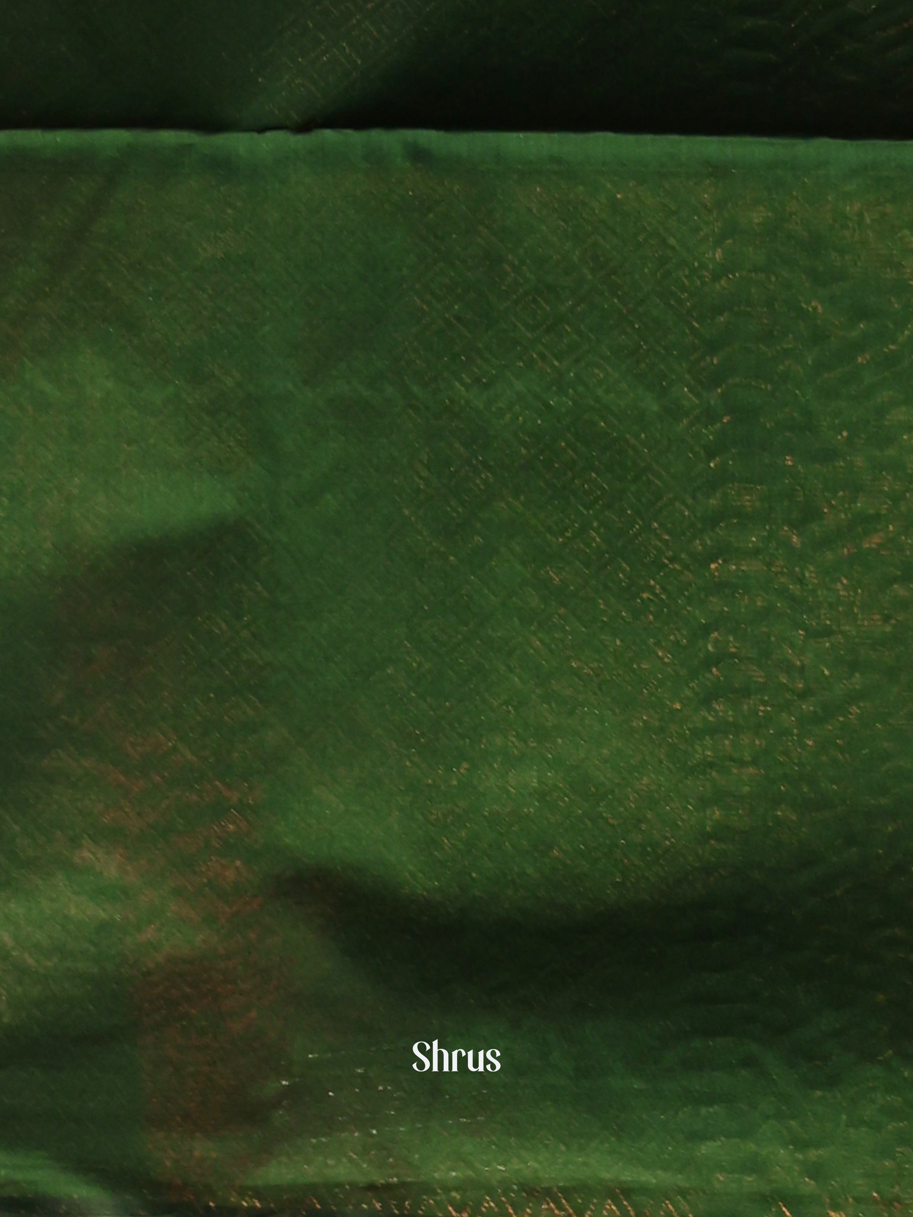 Brown & Green - Semi Silkcotton Saree - Shop on Shrus.com