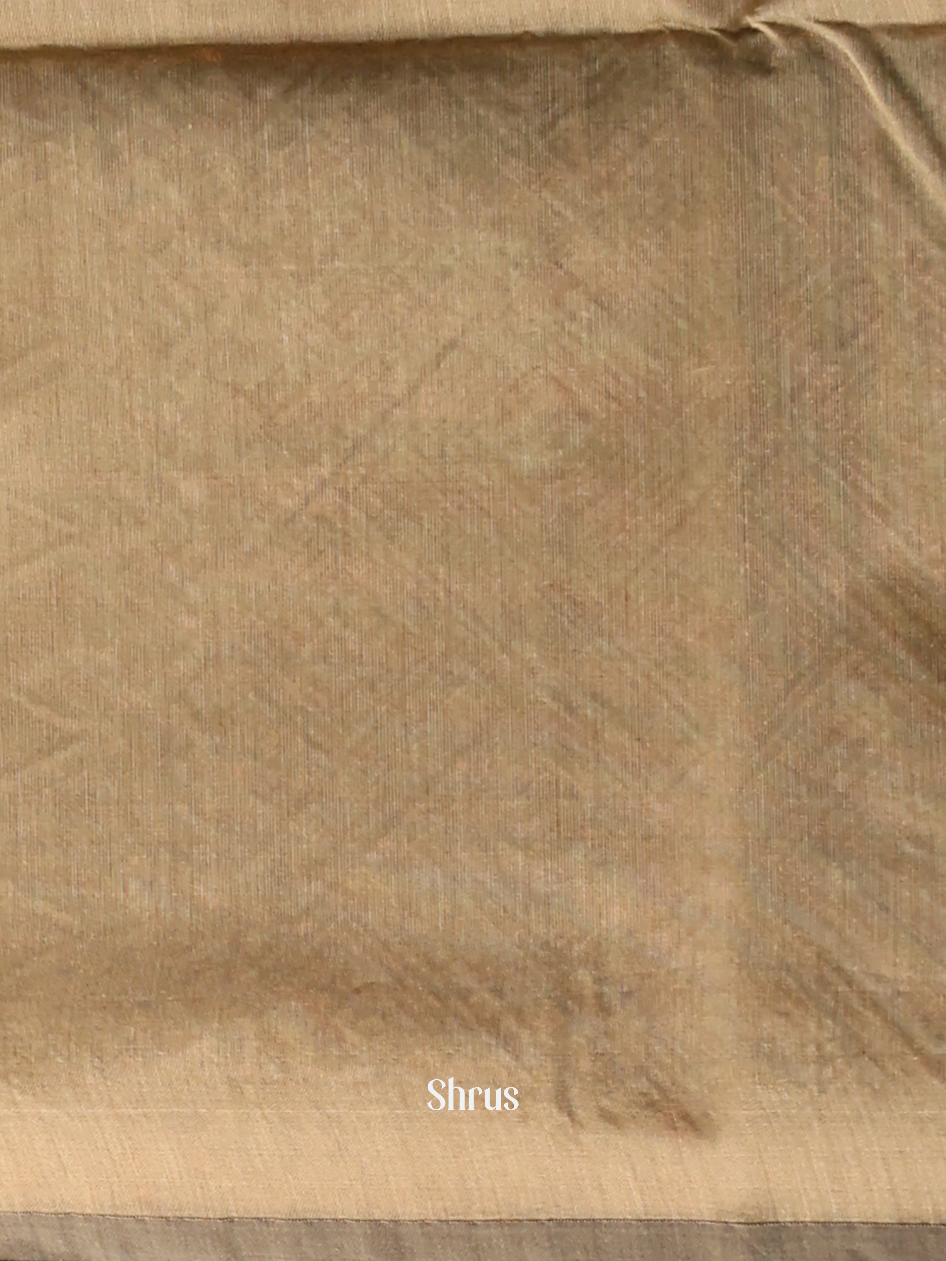 Green & Beige - Semi Silkcotton Saree - Shop on Shrus.com