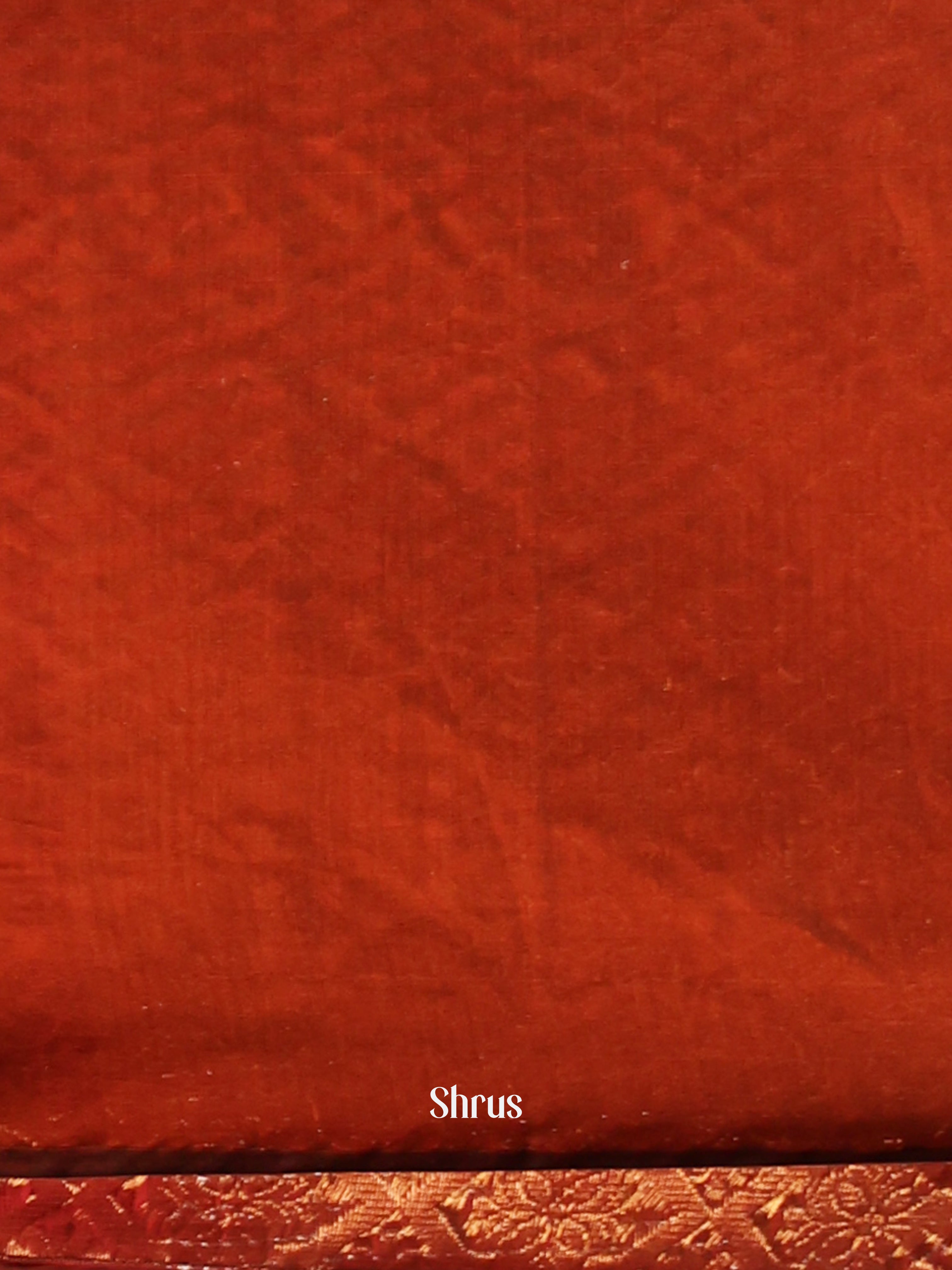 Blue & Red- Semi Silkcotton Saree - Shop on Shrus.com