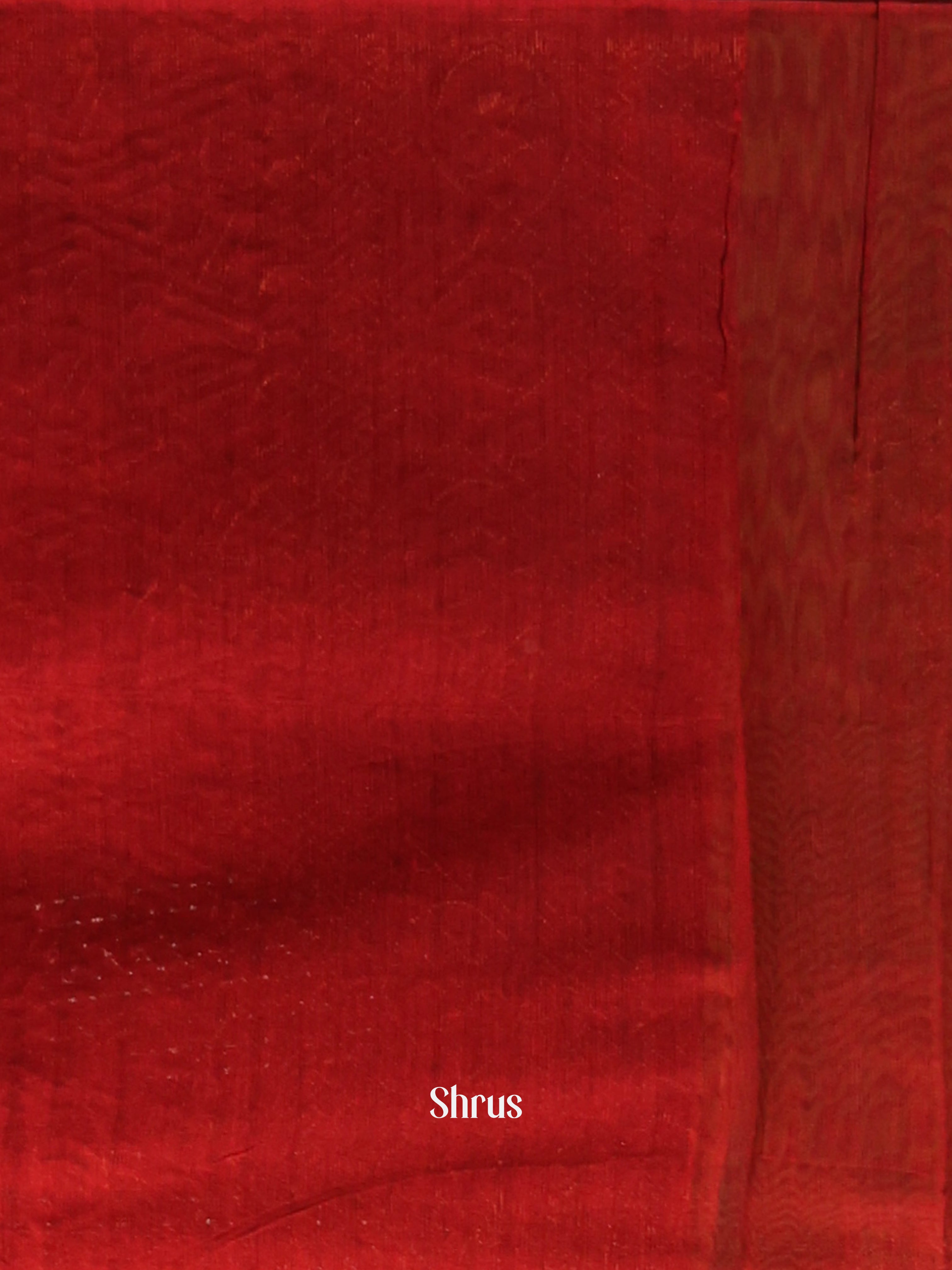 Green & Red- Semi Silkcotton Saree - Shop on Shrus.com