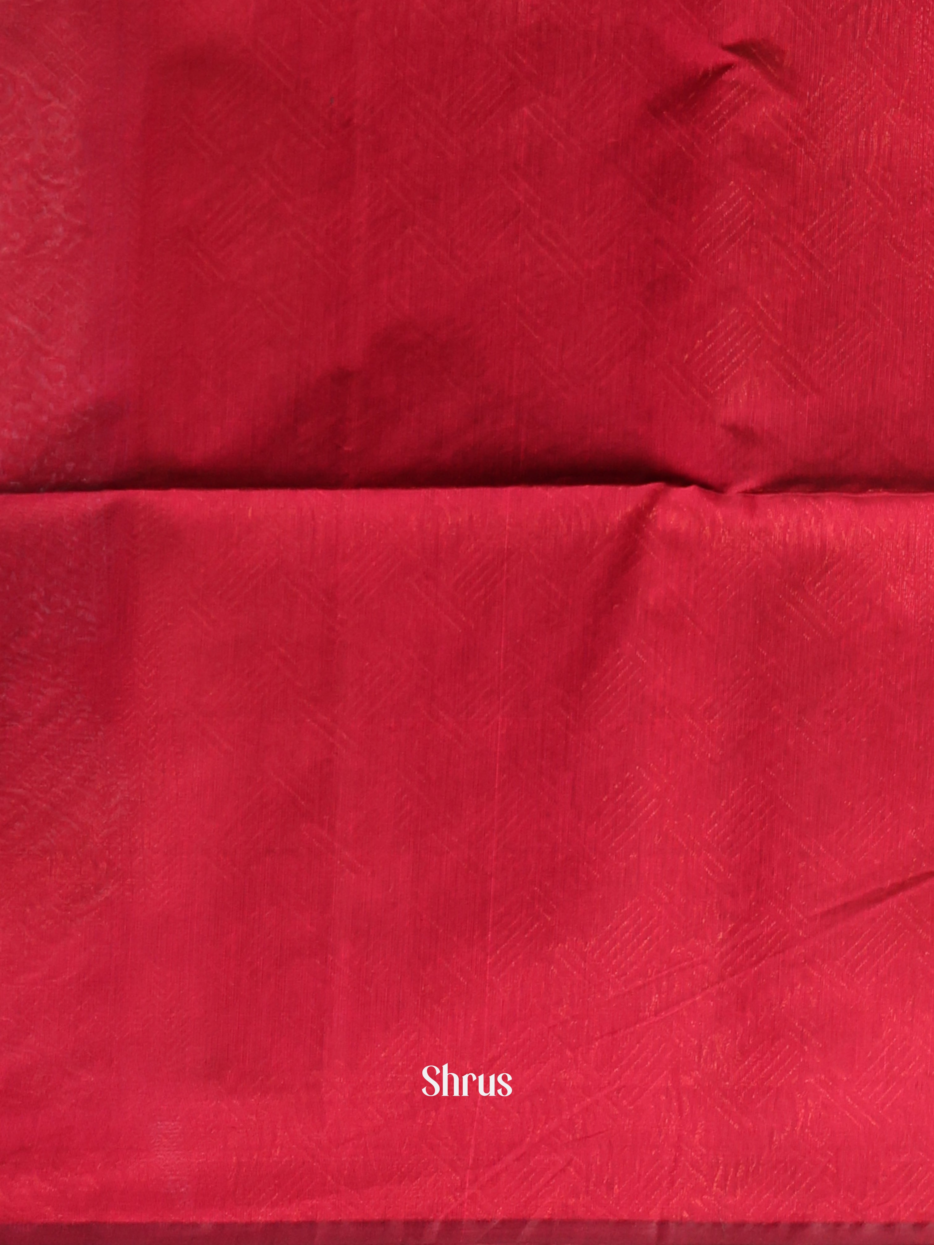 Olive Green & Maroon - Semi Silkcotton Saree - Shop on Shrus.com