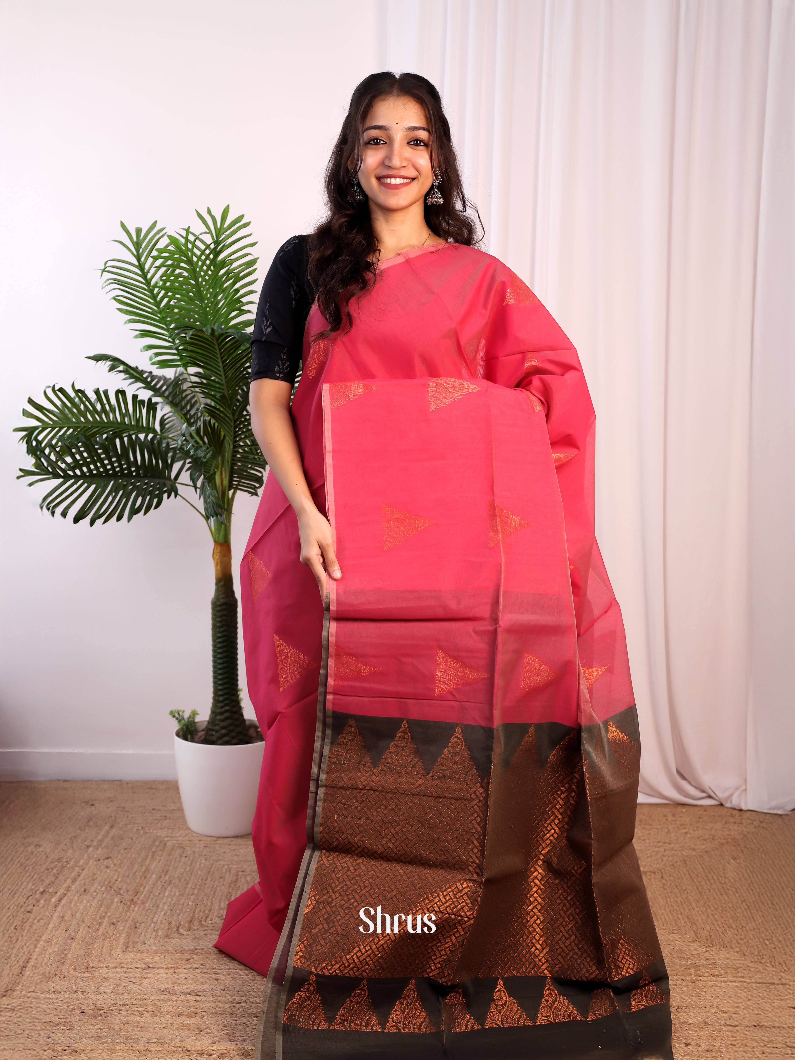 CJS17248 - Semi Silkcotton Saree - Shop on Shrus.com