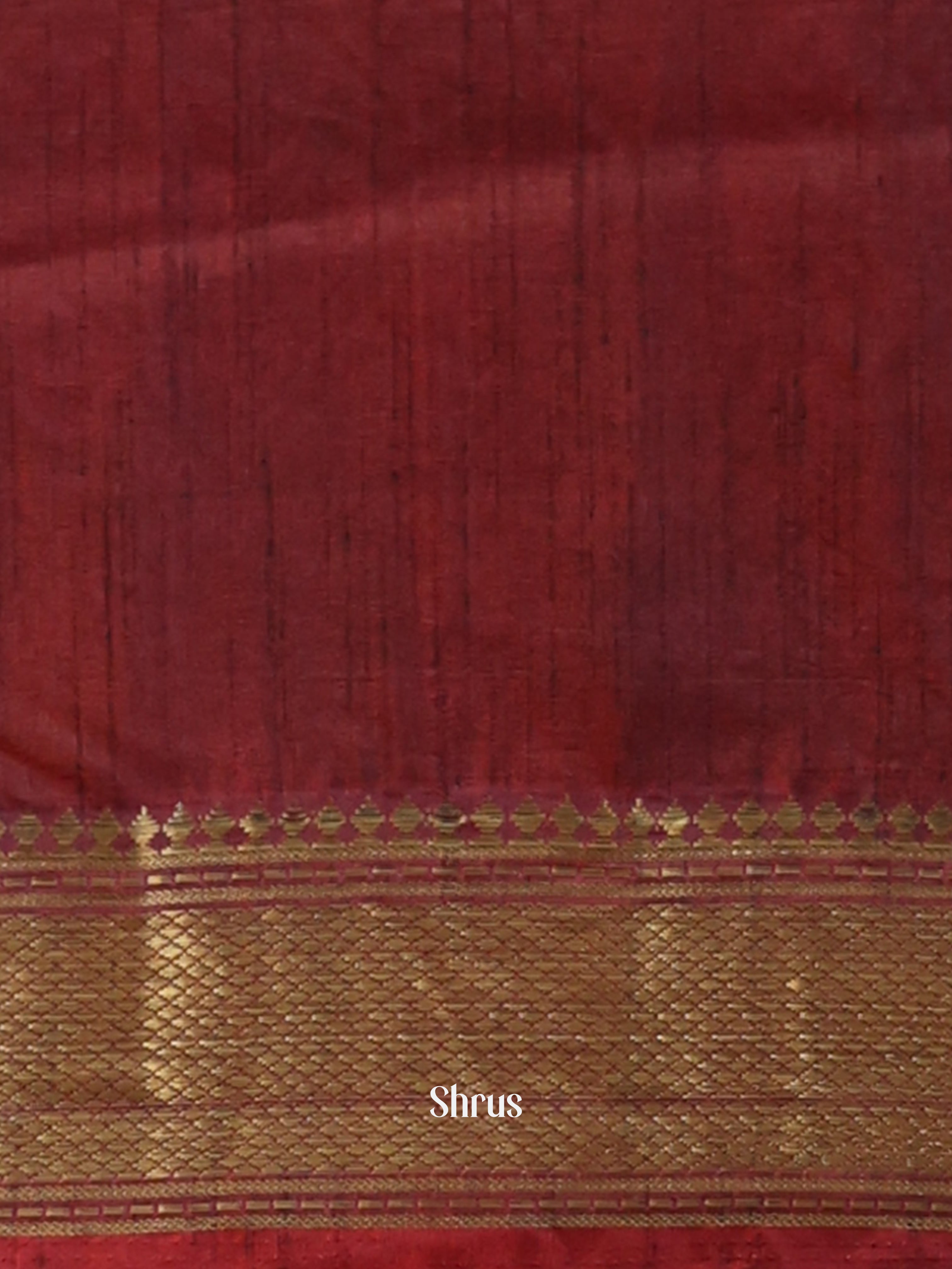 Red & Maroon - Semi Patola Saree - Shop on Shrus.com