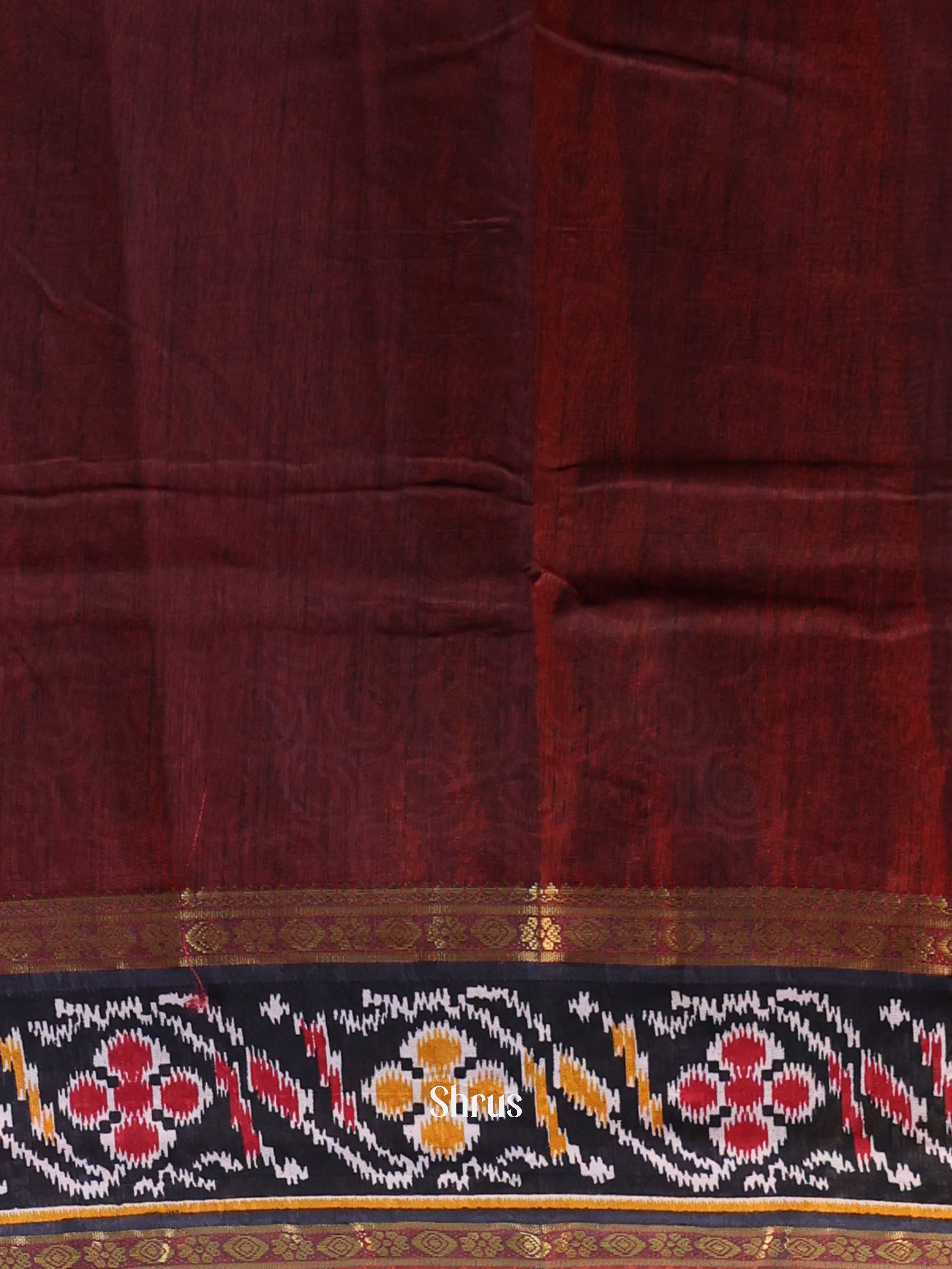Red & Brown - Semi Patola Saree - Shop on Shrus.com
