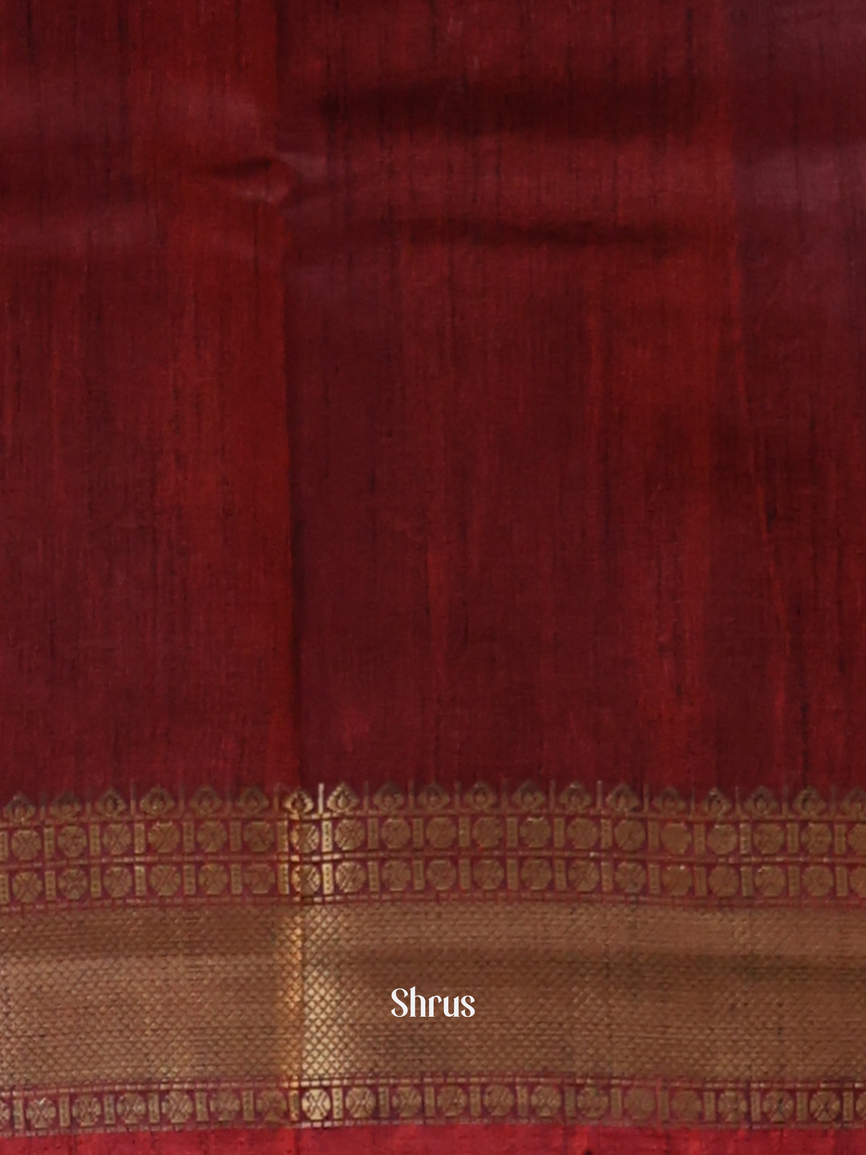Red & Maroon- Semi Patola Saree - Shop on Shrus.com