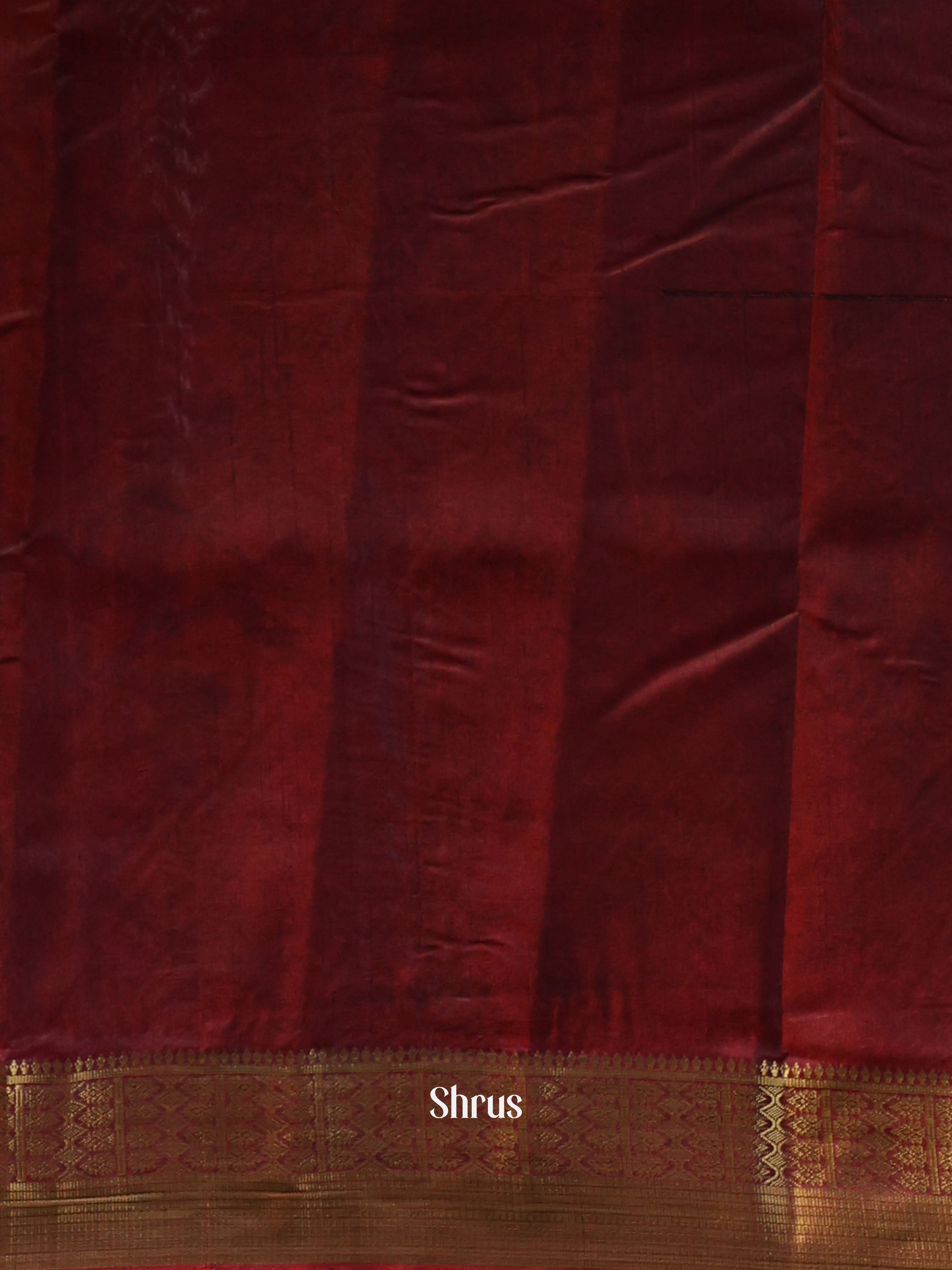 Red & Maroon - Semi Patola Saree - Shop on Shrus.com