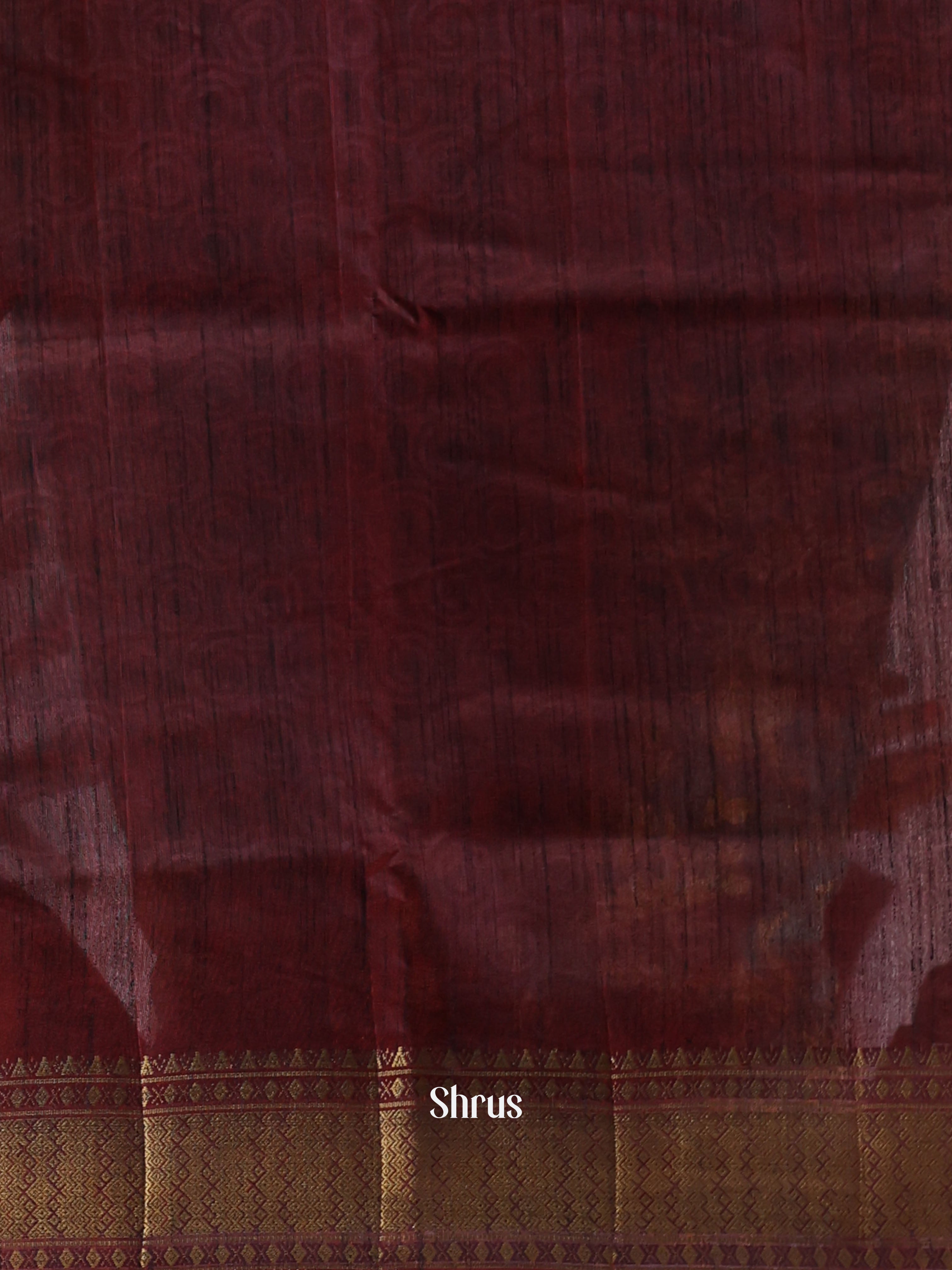 Red & Brown - Semi Patola Saree - Shop on Shrus.com
