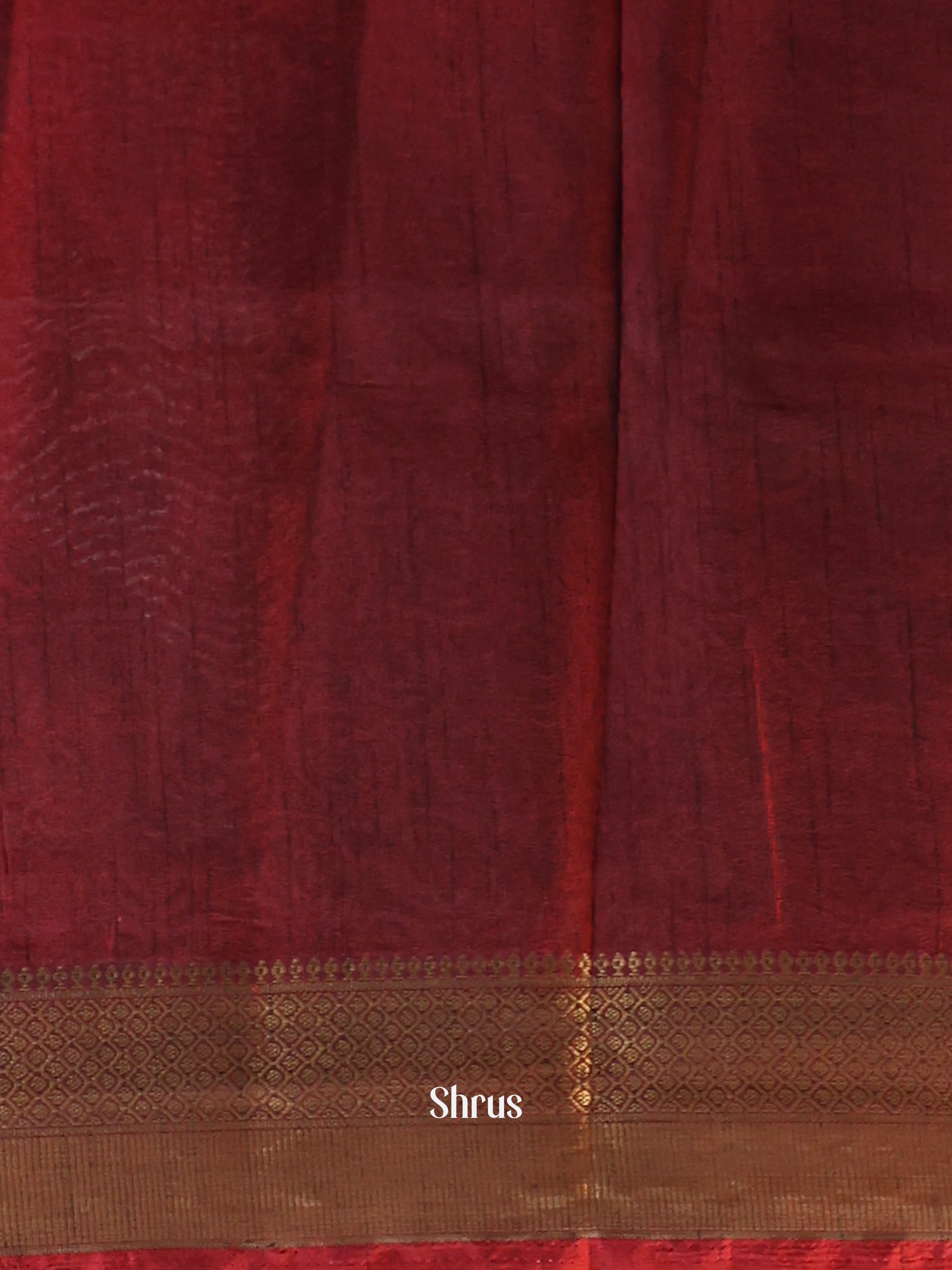 Red & Maroon - Semi Patola Saree - Shop on Shrus.com