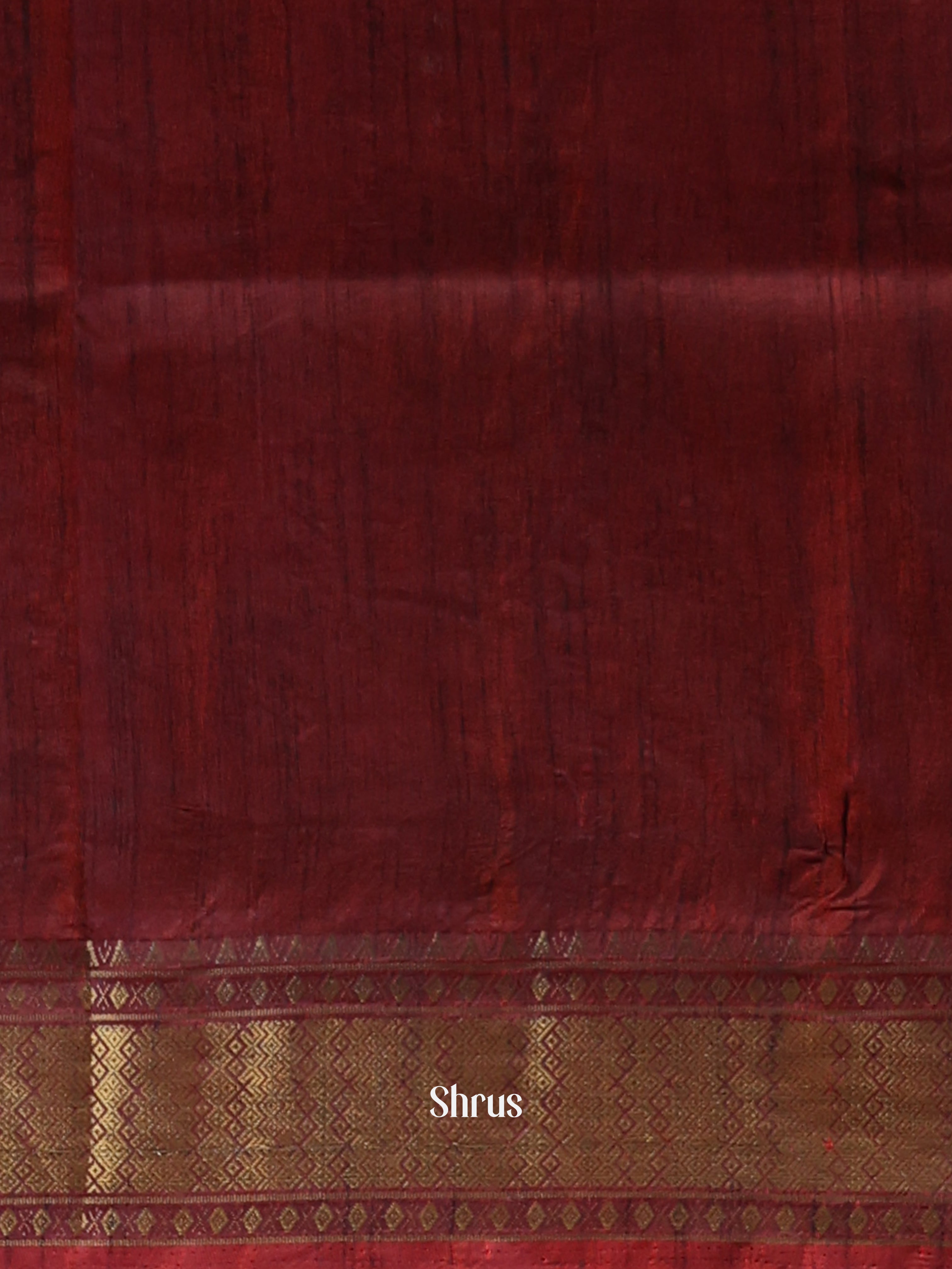 Red & Brown - Semi Patola Saree - Shop on Shrus.com
