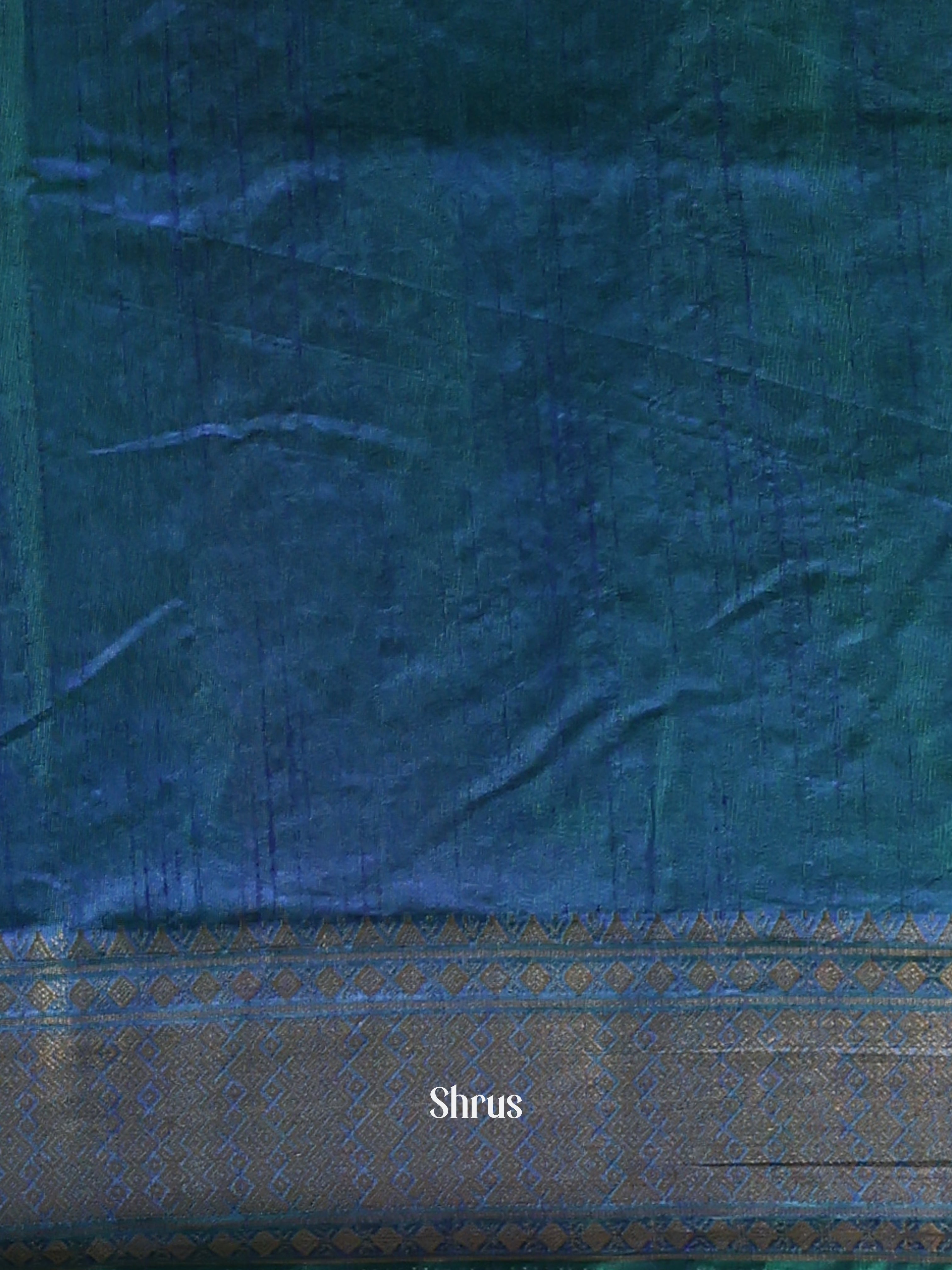 Green & Blue - Semi Patola Saree - Shop on Shrus.com
