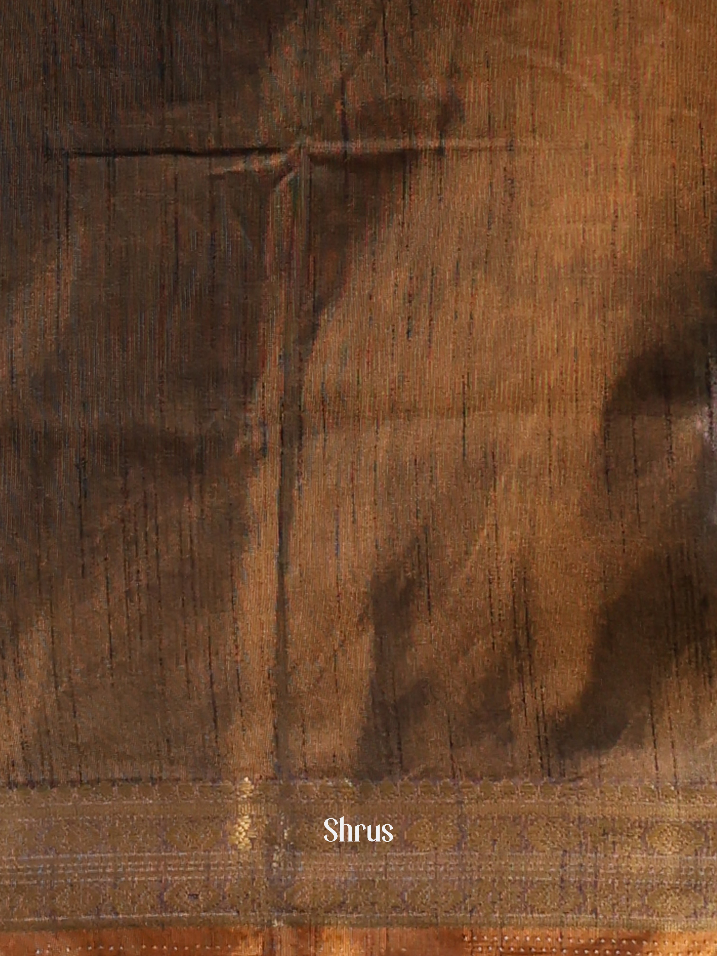 Mustard & Brown - Semi Patola Saree - Shop on Shrus.com