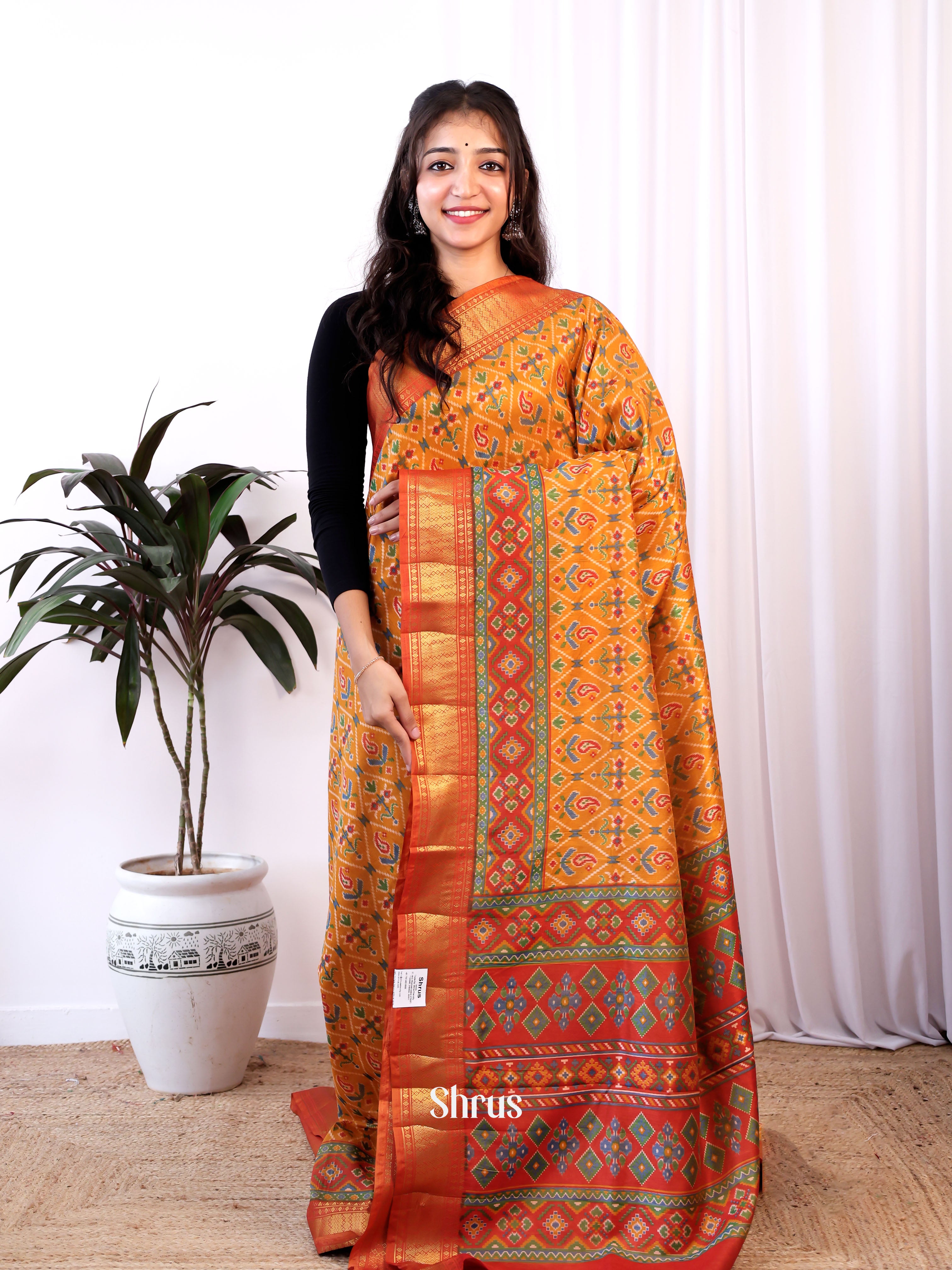 CJS17291 - Semi Patola Saree - Shop on Shrus.com