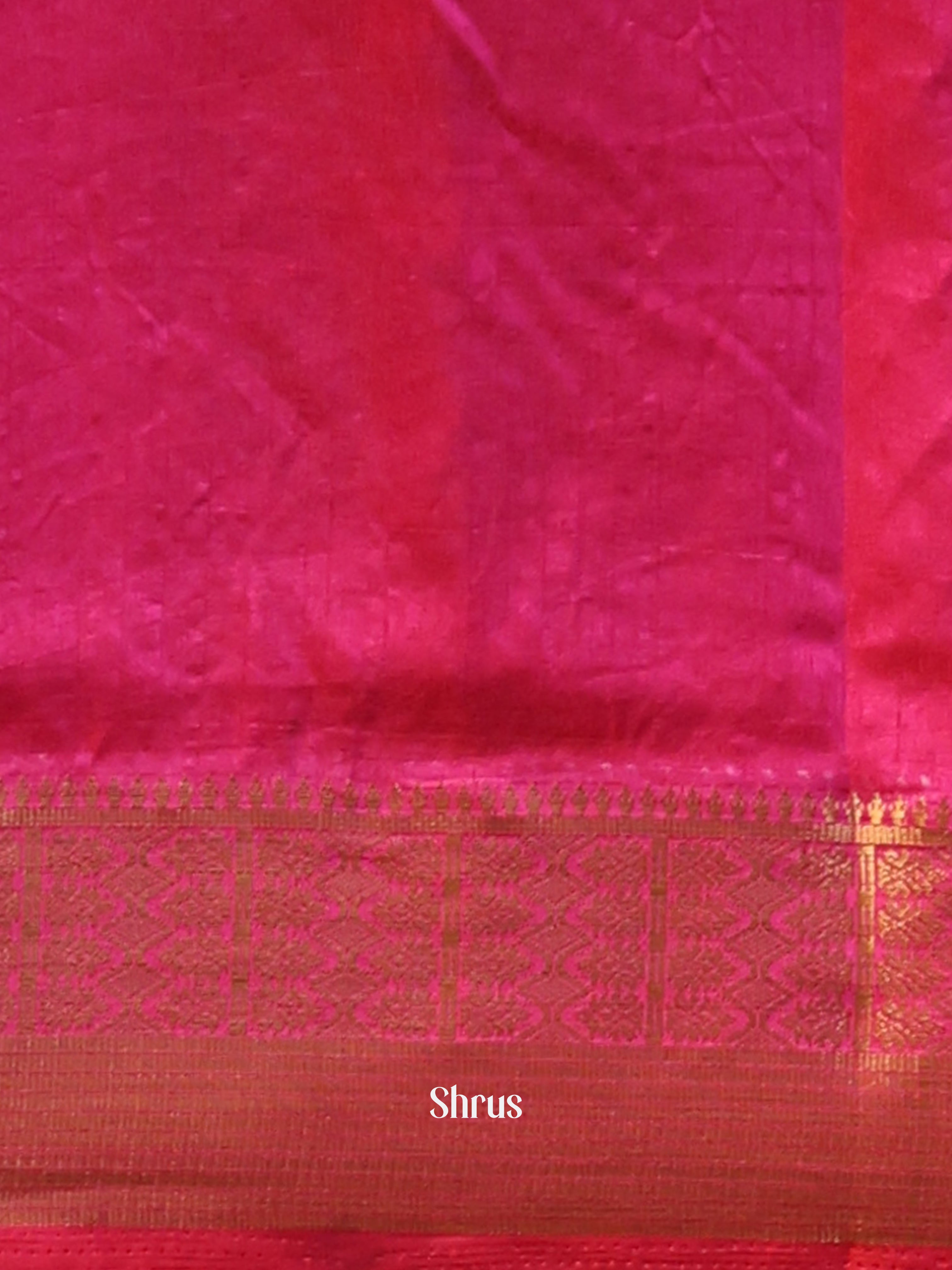 Purple & Pink- Semi Patola Saree - Shop on Shrus.com