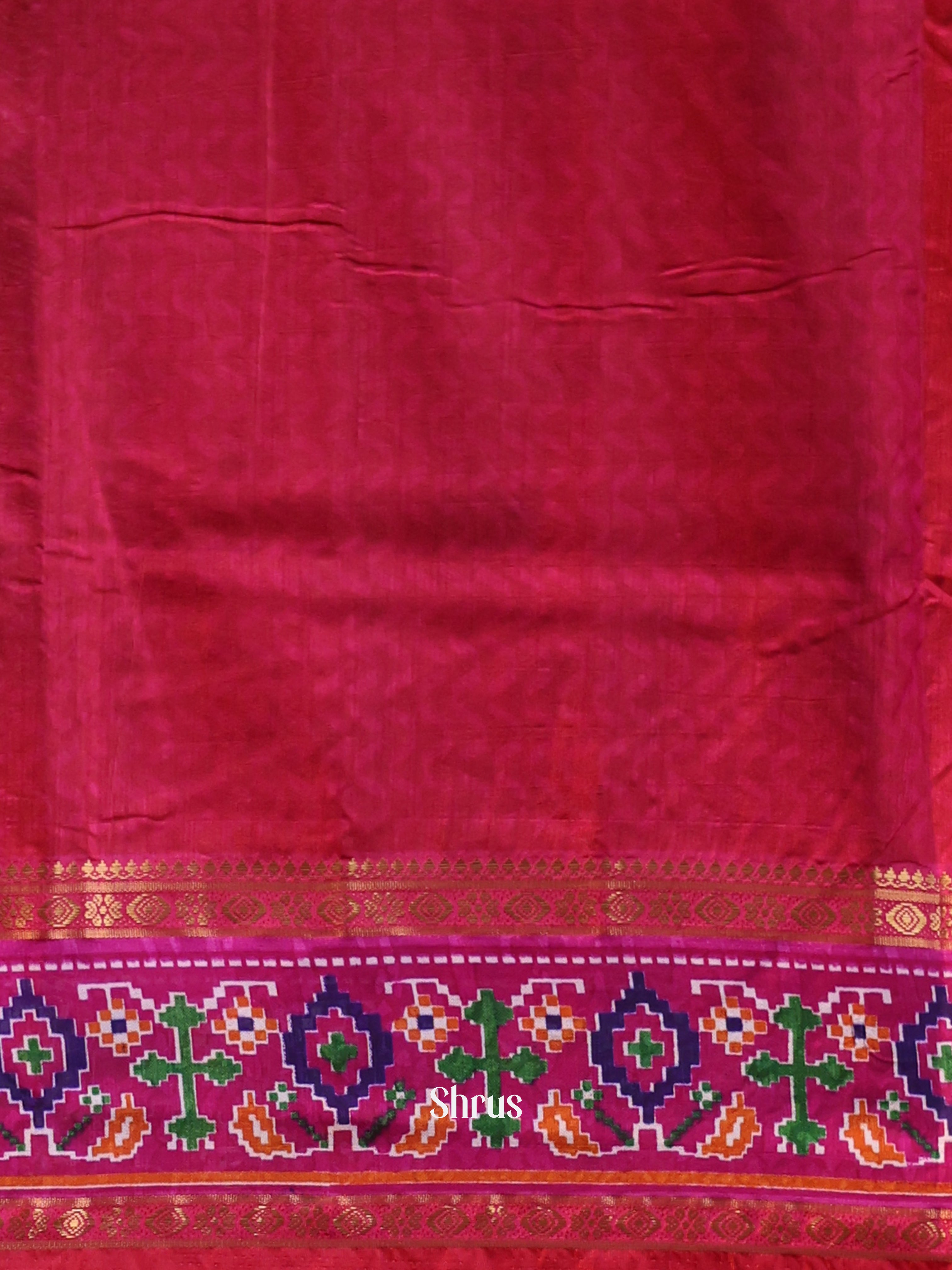 Purple & Pink - Semi Patola Saree - Shop on Shrus.com