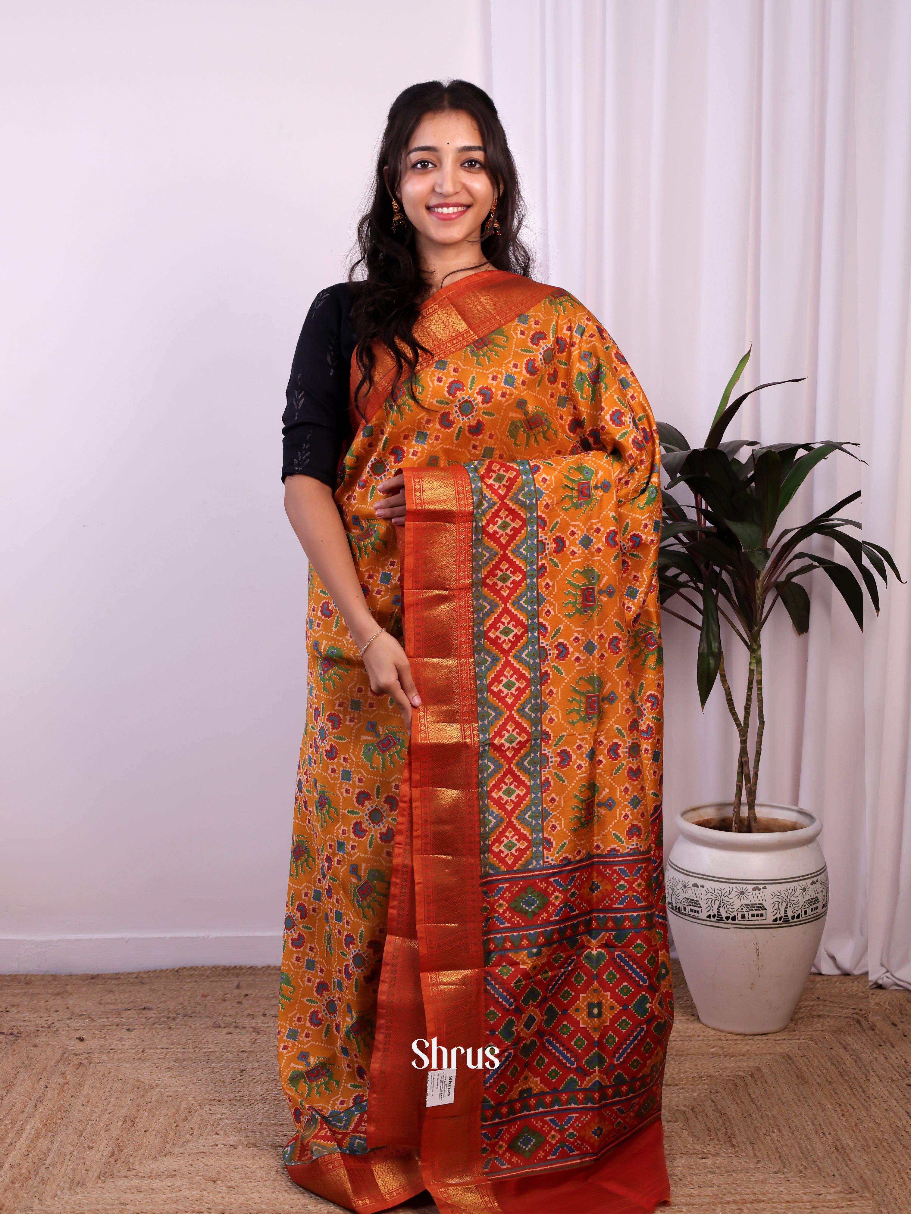 CJS17317 - Semi Patola Saree - Shop on Shrus.com