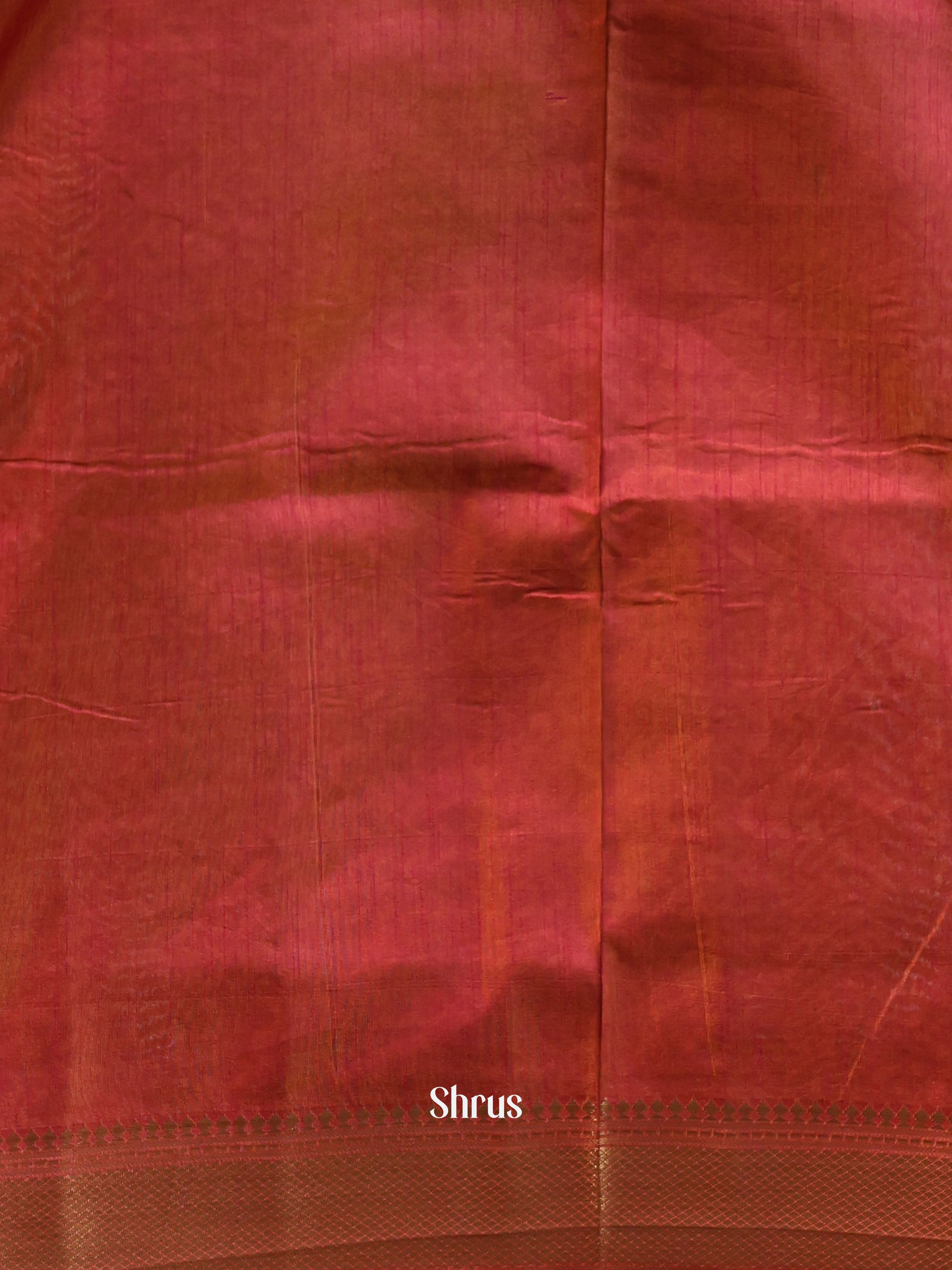 Grey & Orange - Semi Patola Saree - Shop on Shrus.com