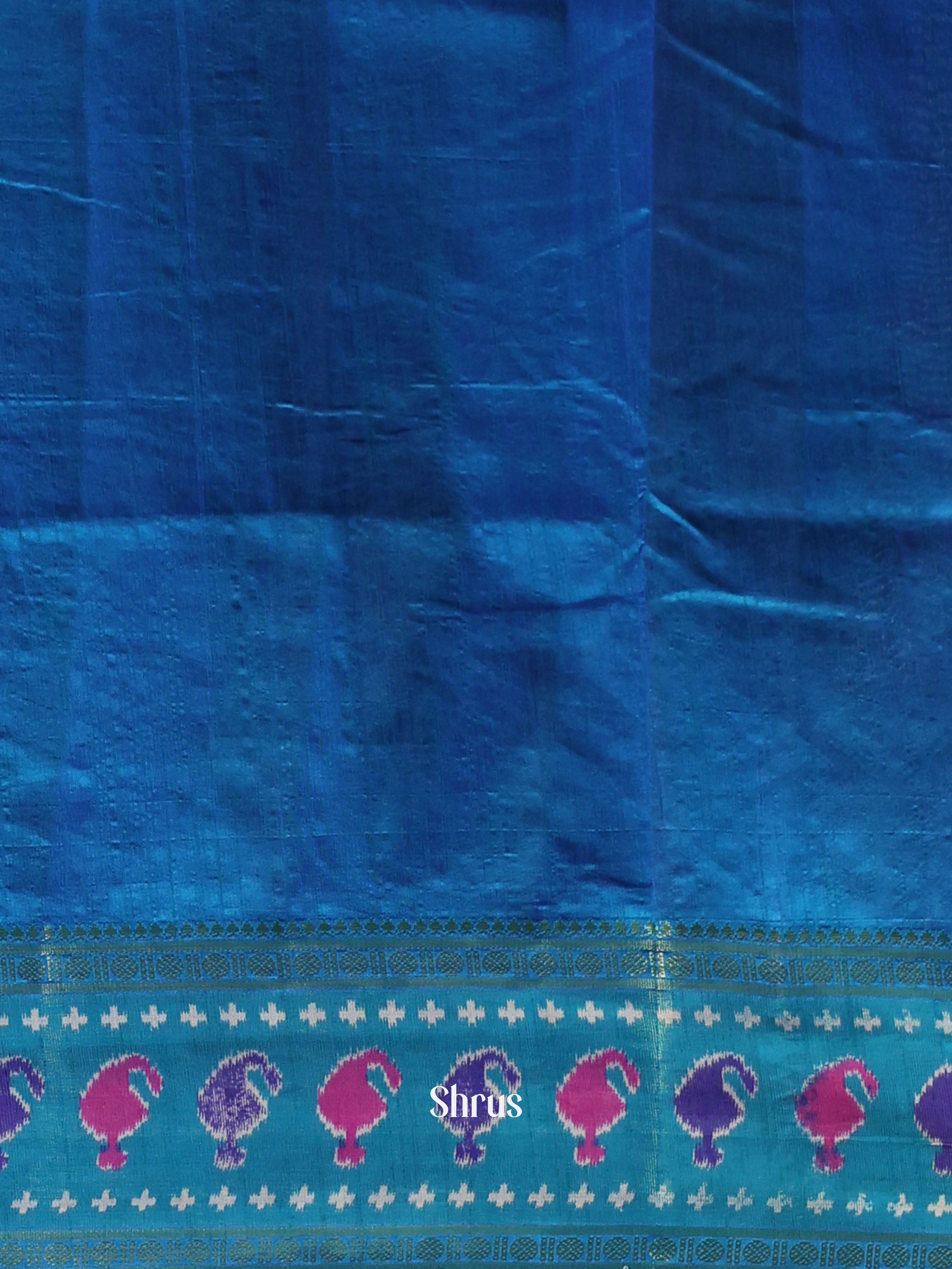 blue - Semi Patola Saree - Shop on Shrus.com