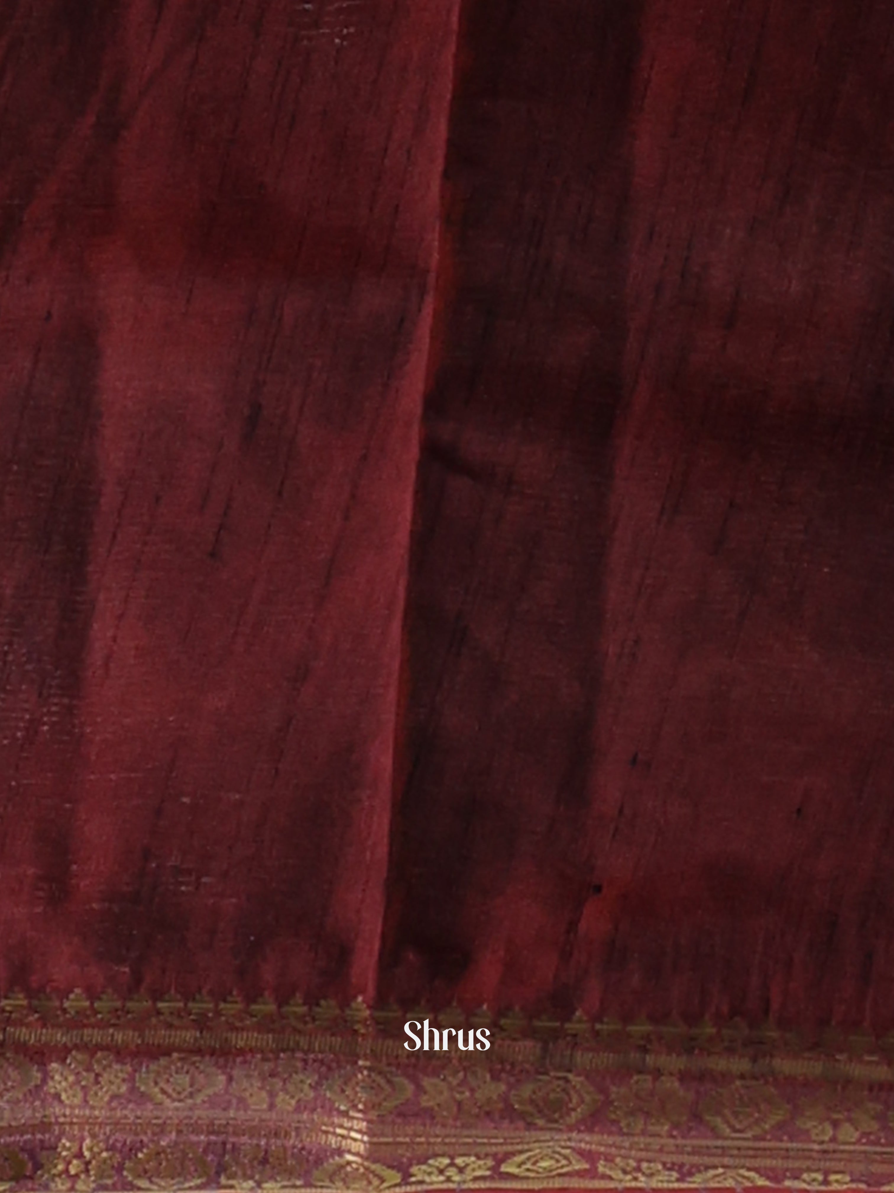 Red & Brown - Semi Patola Saree - Shop on Shrus.com