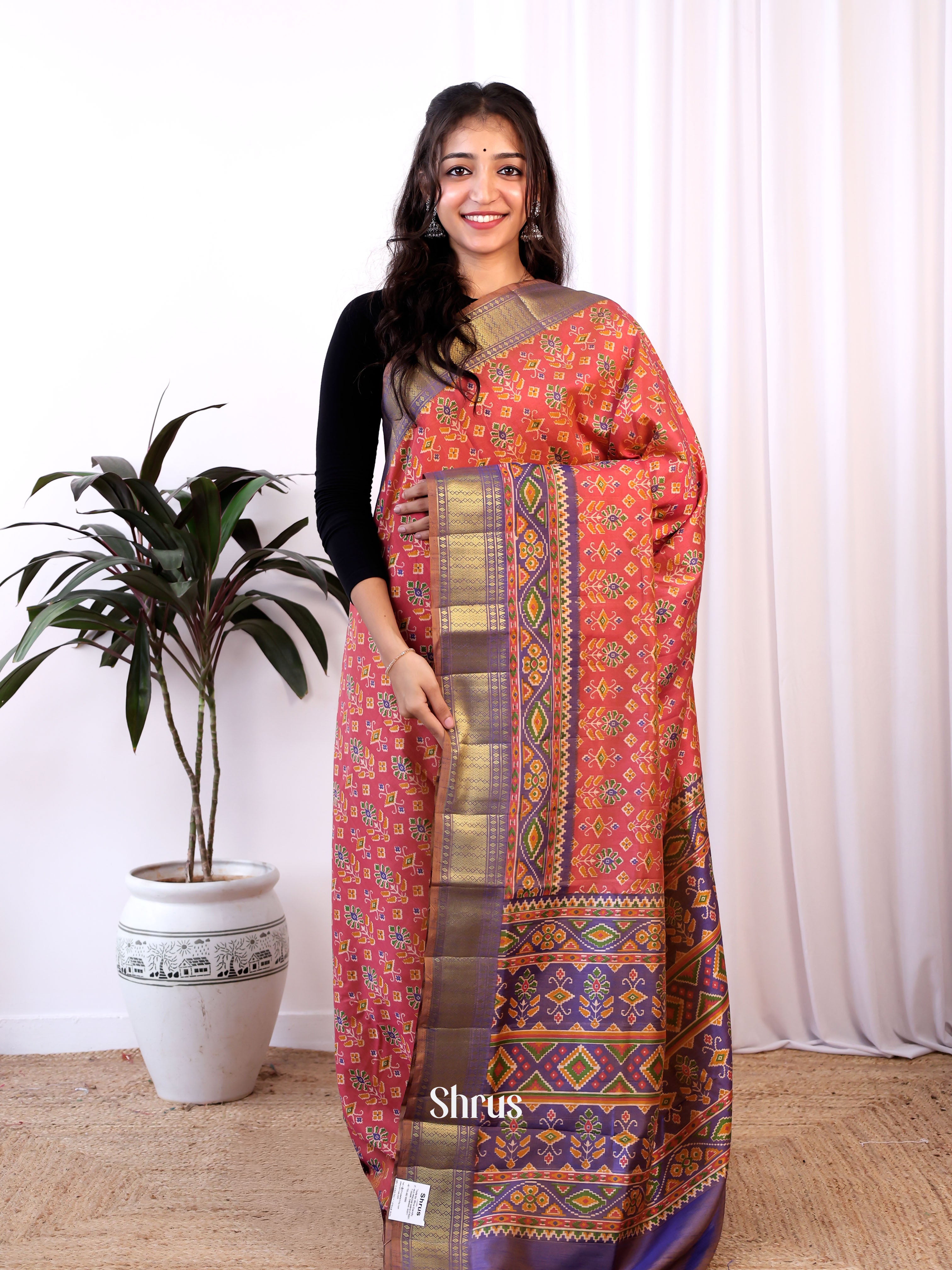 CJS17341 - Semi Patola Saree - Shop on Shrus.com