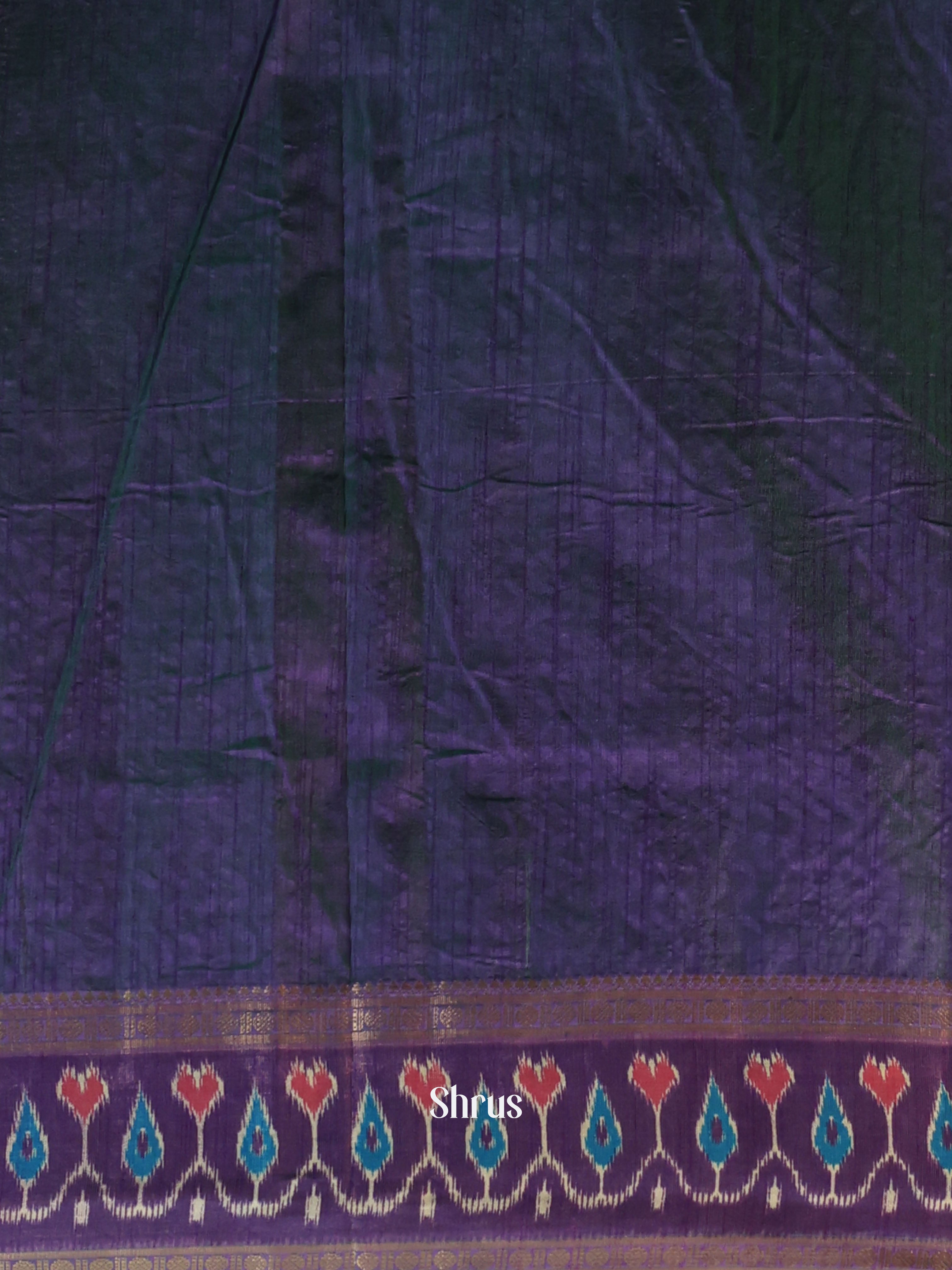 Blue & Purple - Semi Patola Saree - Shop on Shrus.com
