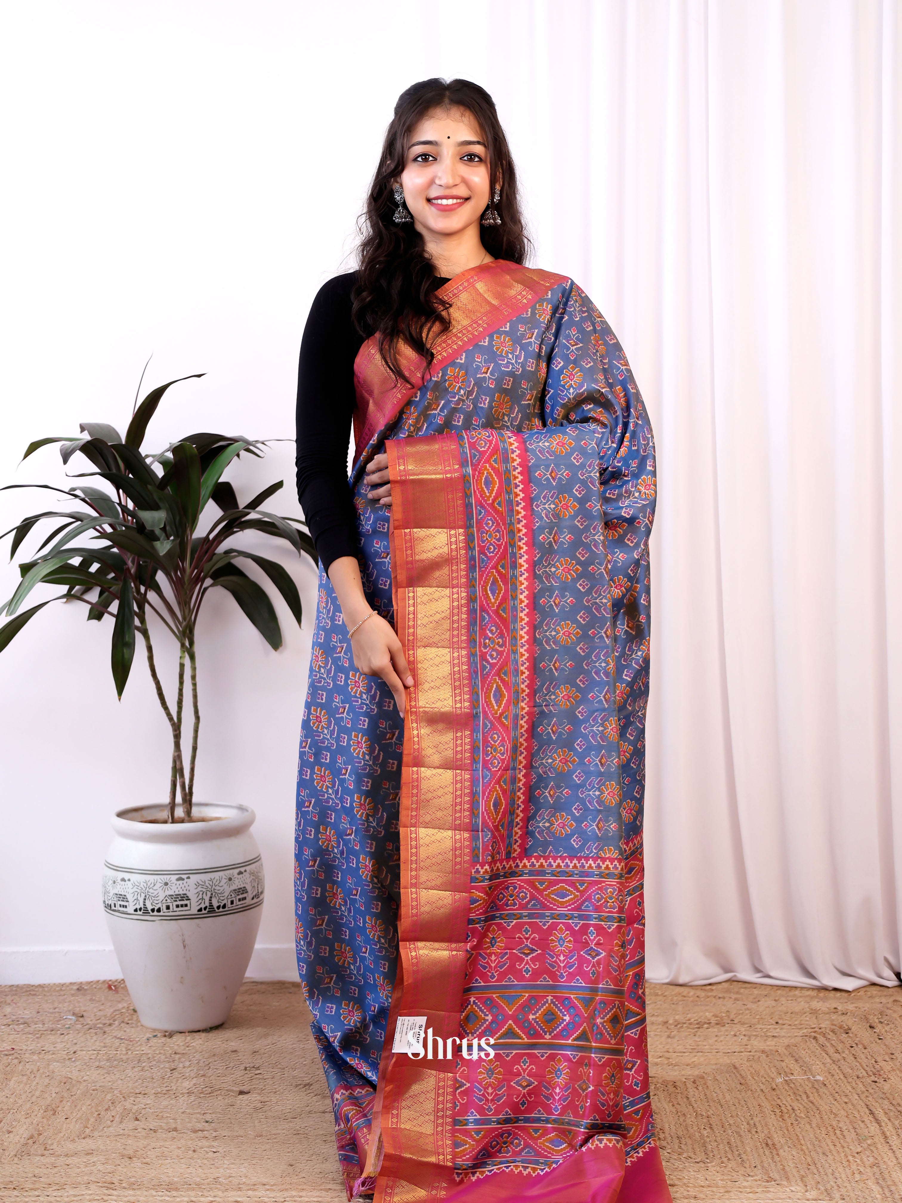 CJS17371 - Semi Patola Saree - Shop on Shrus.com