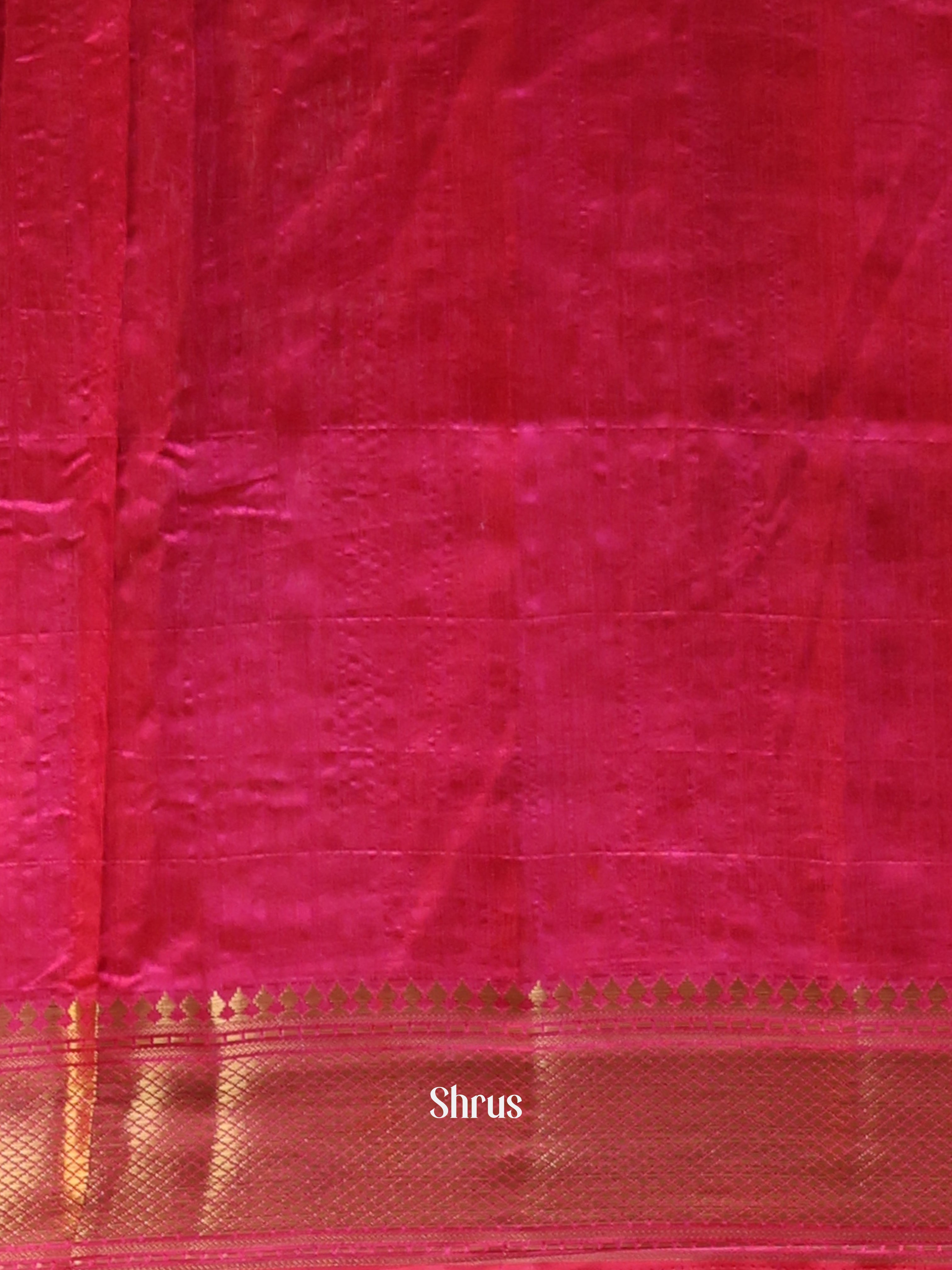 Maroon & Pink - Semi Patola Saree - Shop on Shrus.com