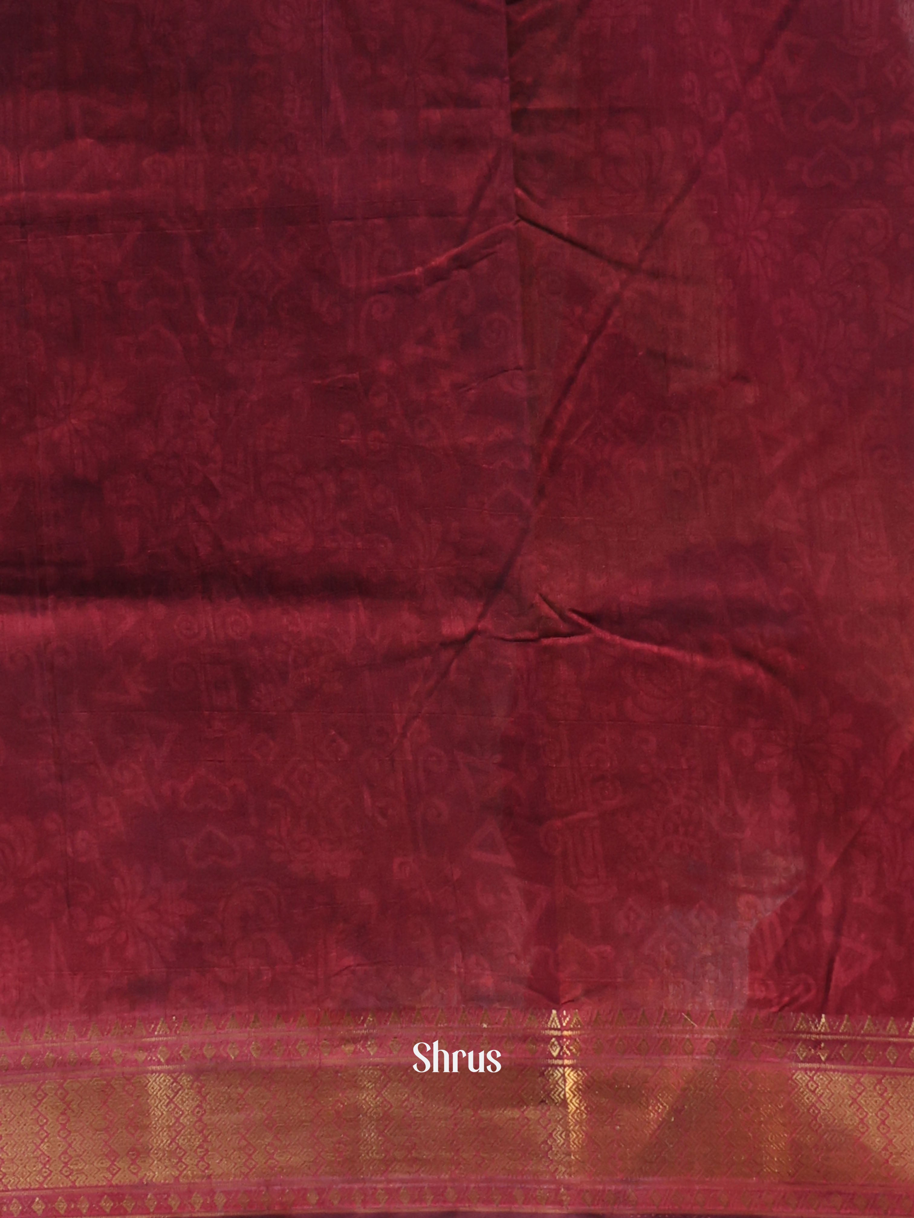 Black & Maroon - Semi Patola Saree - Shop on Shrus.com