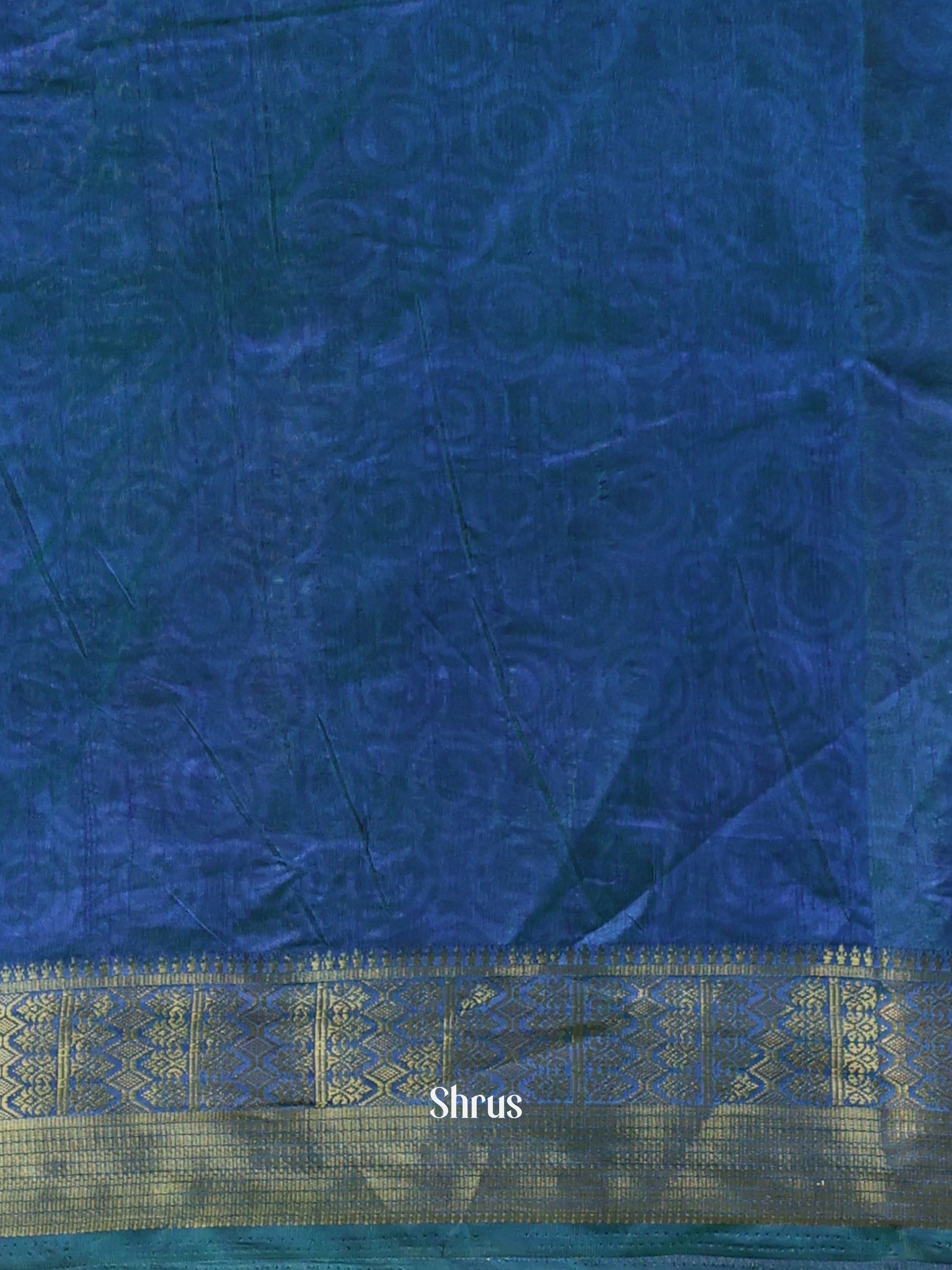 Green & Blue - Semi Patola Saree - Shop on Shrus.com