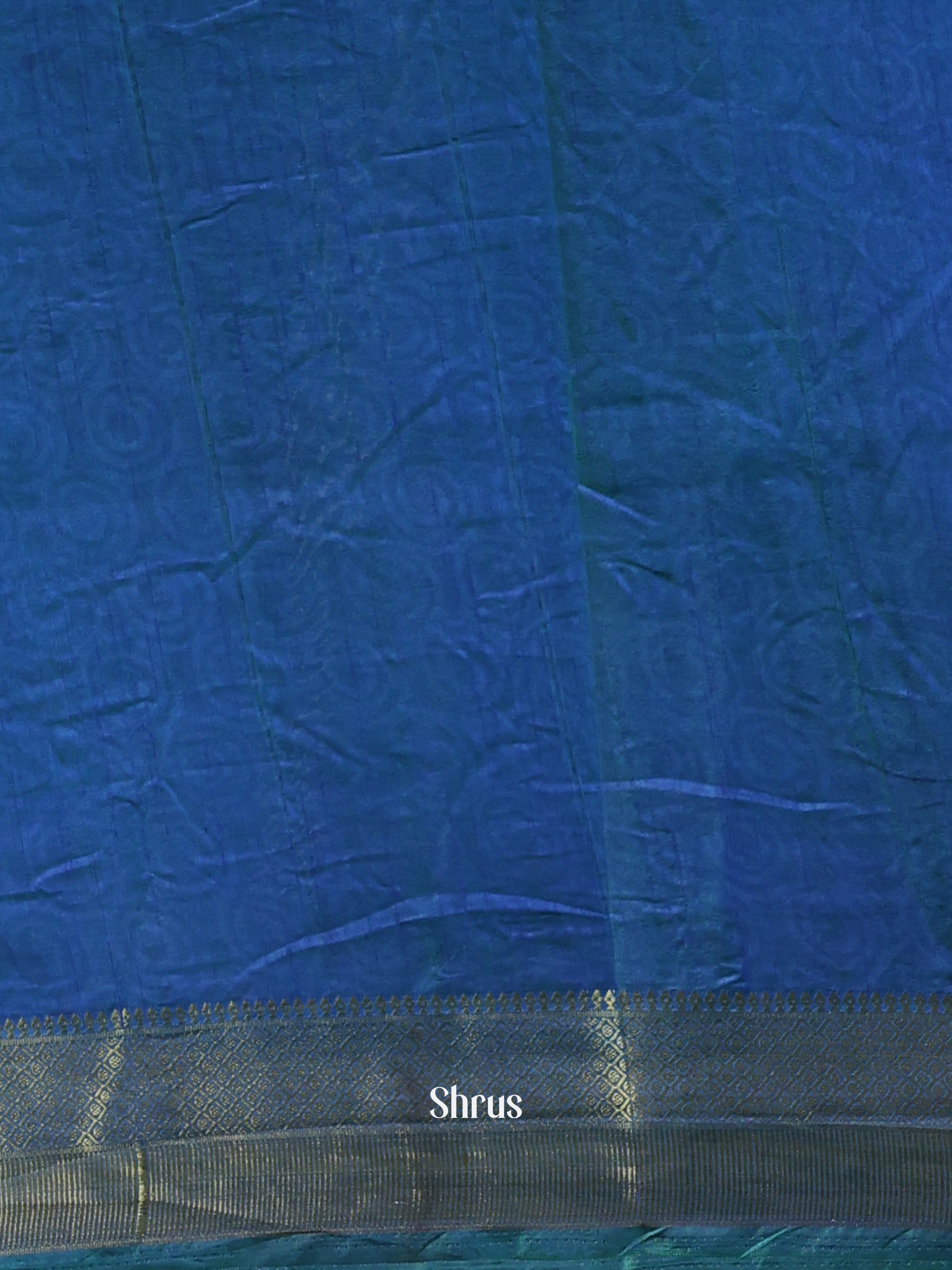 Green & Blue - Semi Patola Saree - Shop on Shrus.com