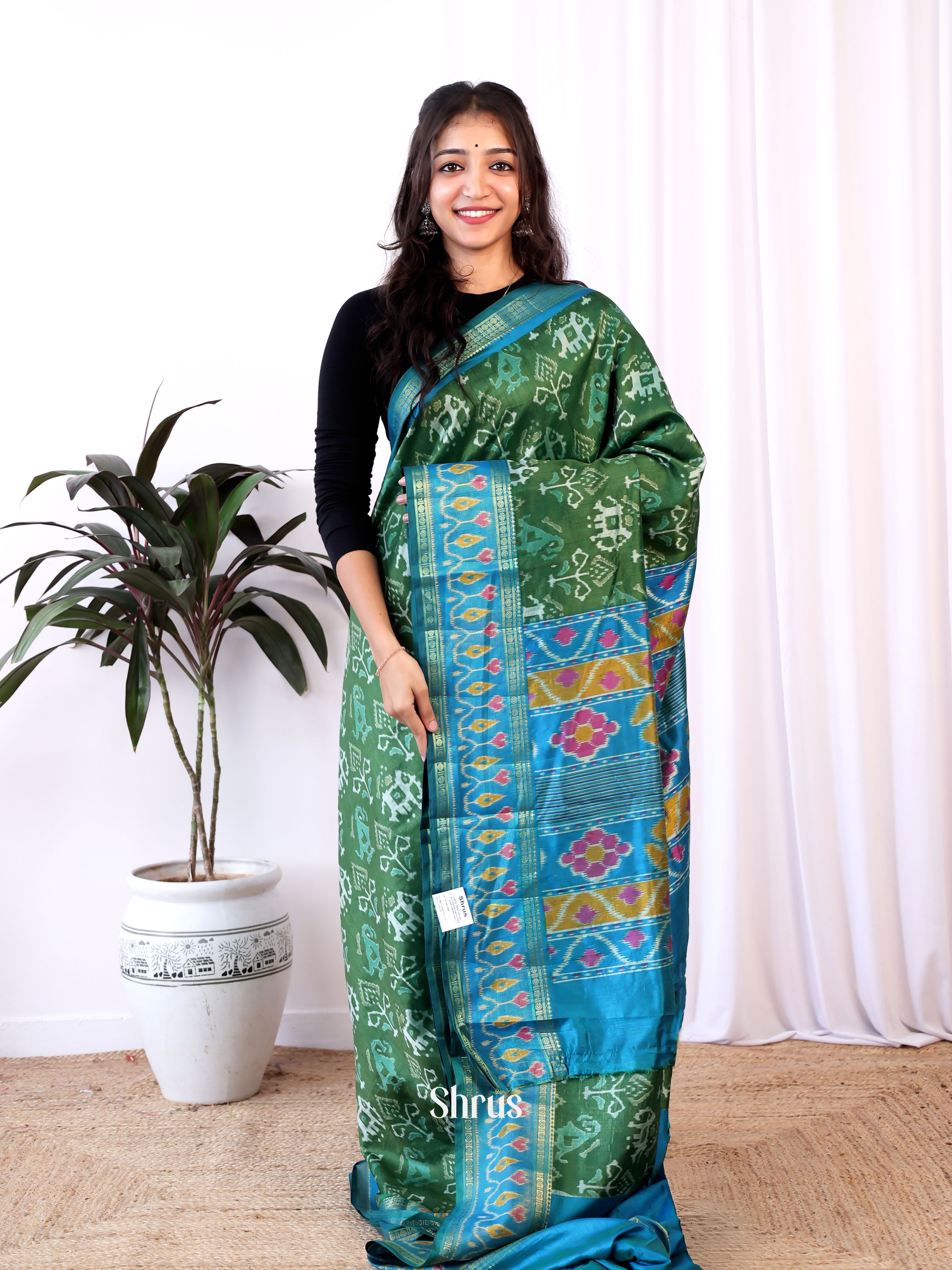 CJS17394 - Semi Patola Saree - Shop on Shrus.com