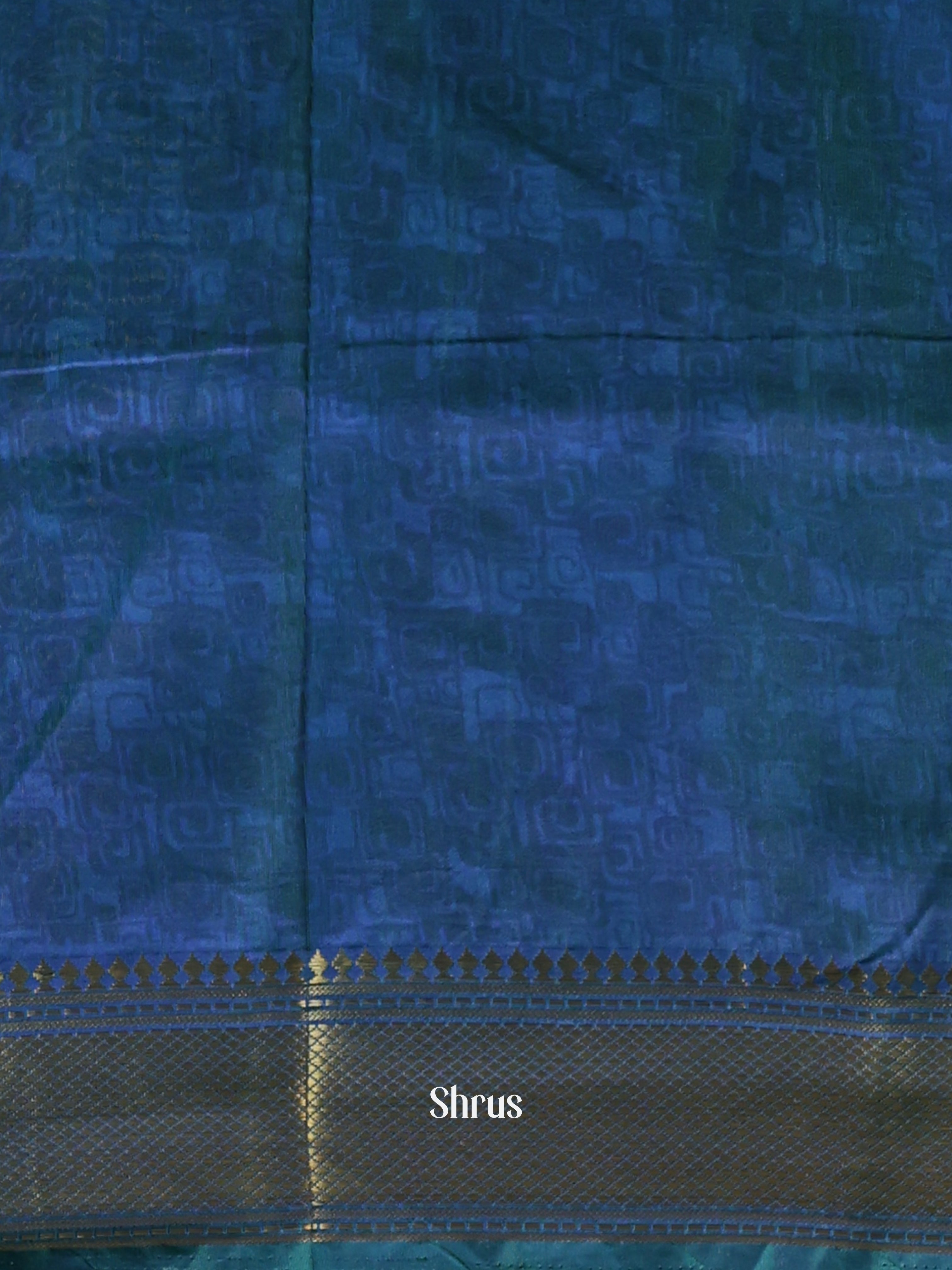 Green & Blue - Semi Patola Saree - Shop on Shrus.com