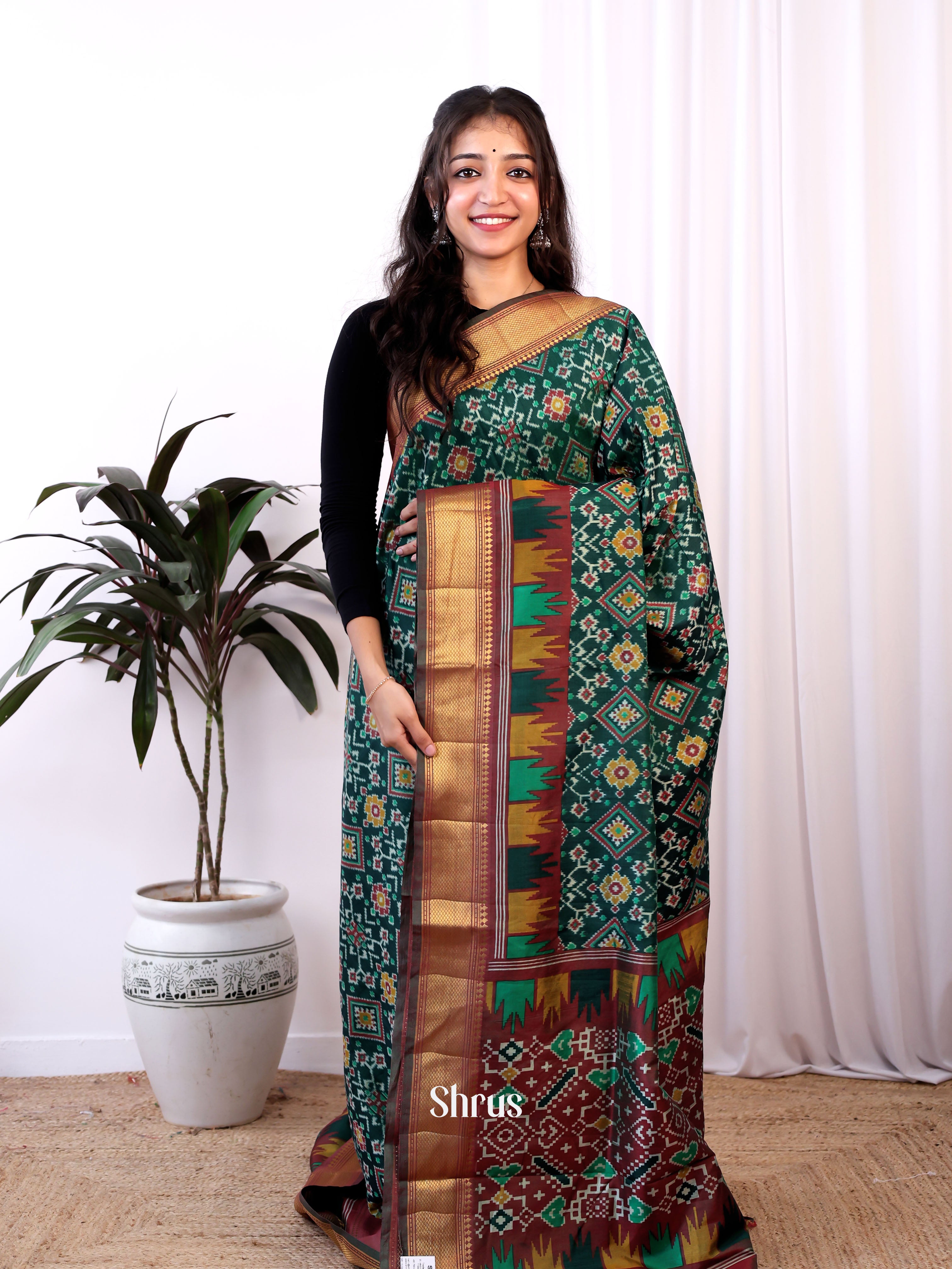 CJS17398 - Semi Patola Saree - Shop on Shrus.com