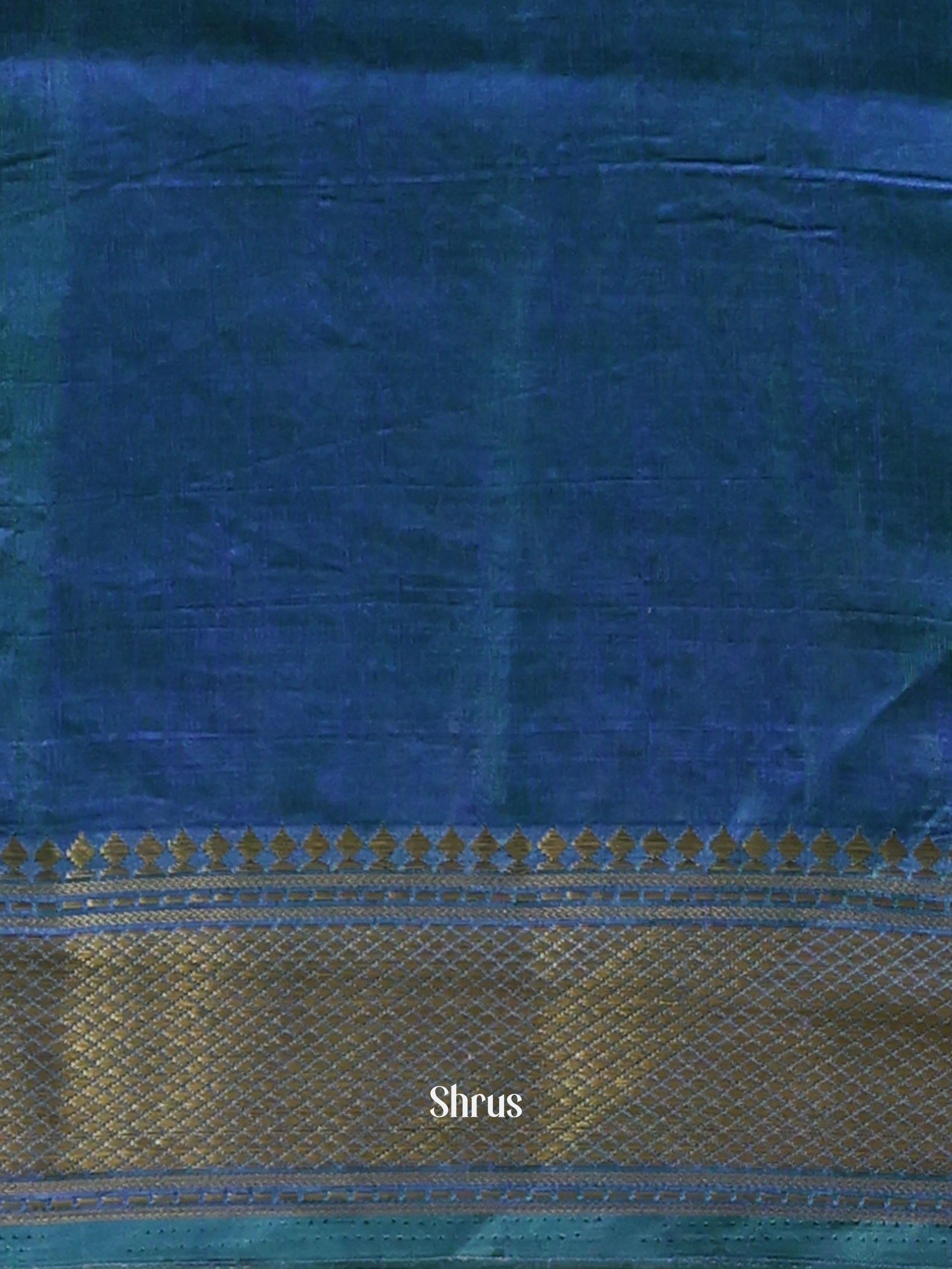 Green & Blue - Semi Patola Saree - Shop on Shrus.com