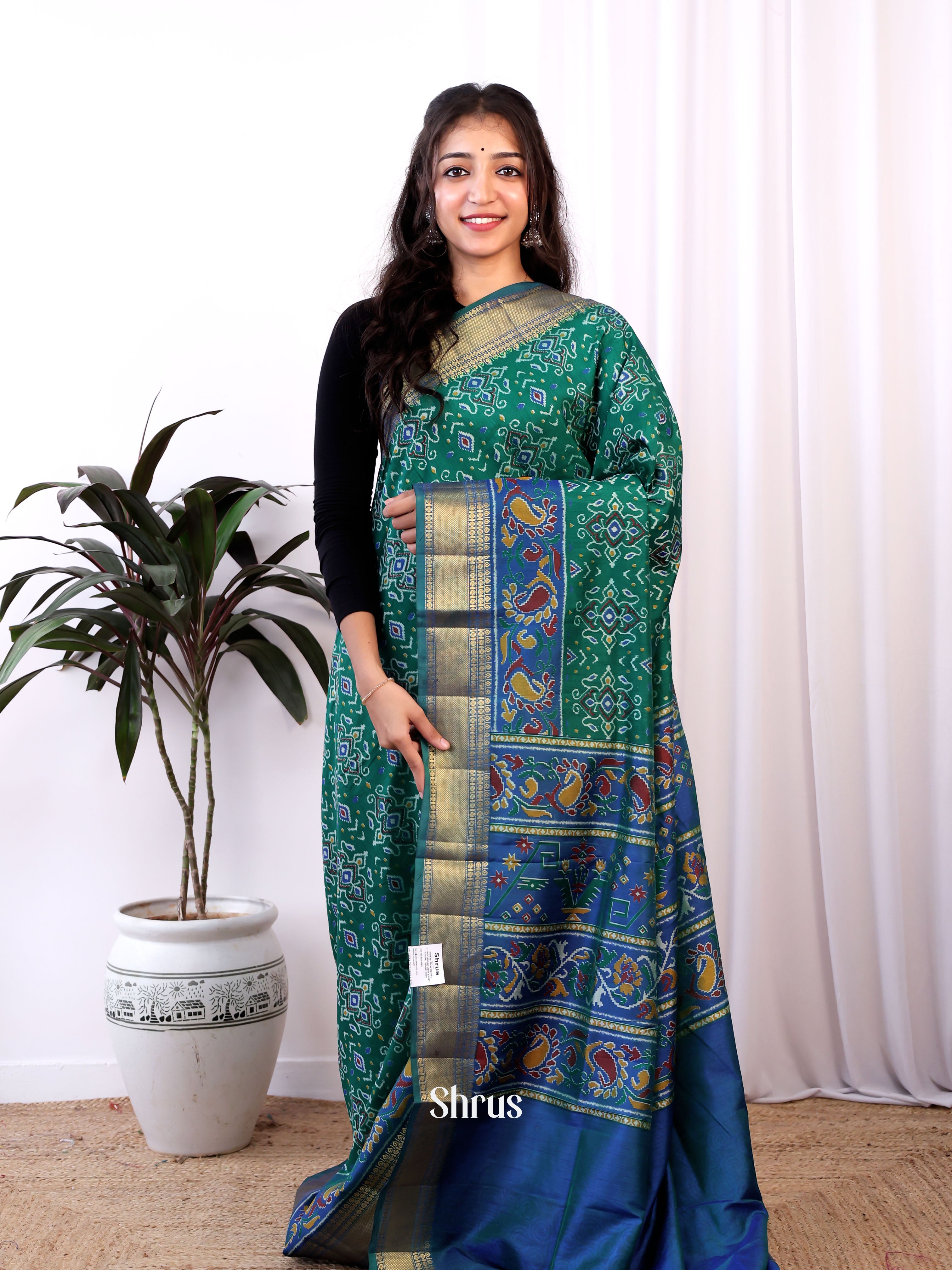 CJS17400 - Semi Patola Saree - Shop on Shrus.com
