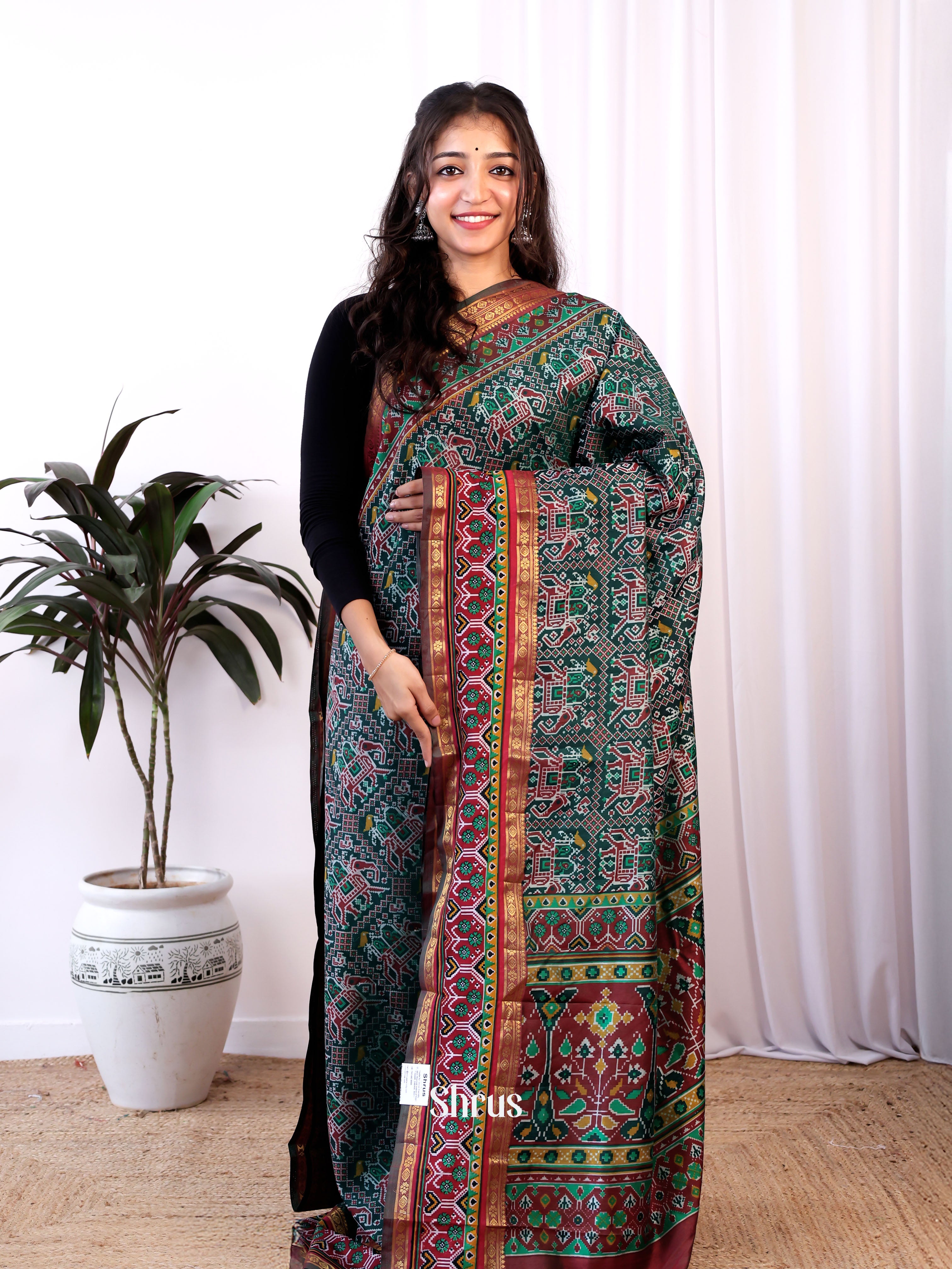 CJS17401 - Semi Patola Saree - Shop on Shrus.com