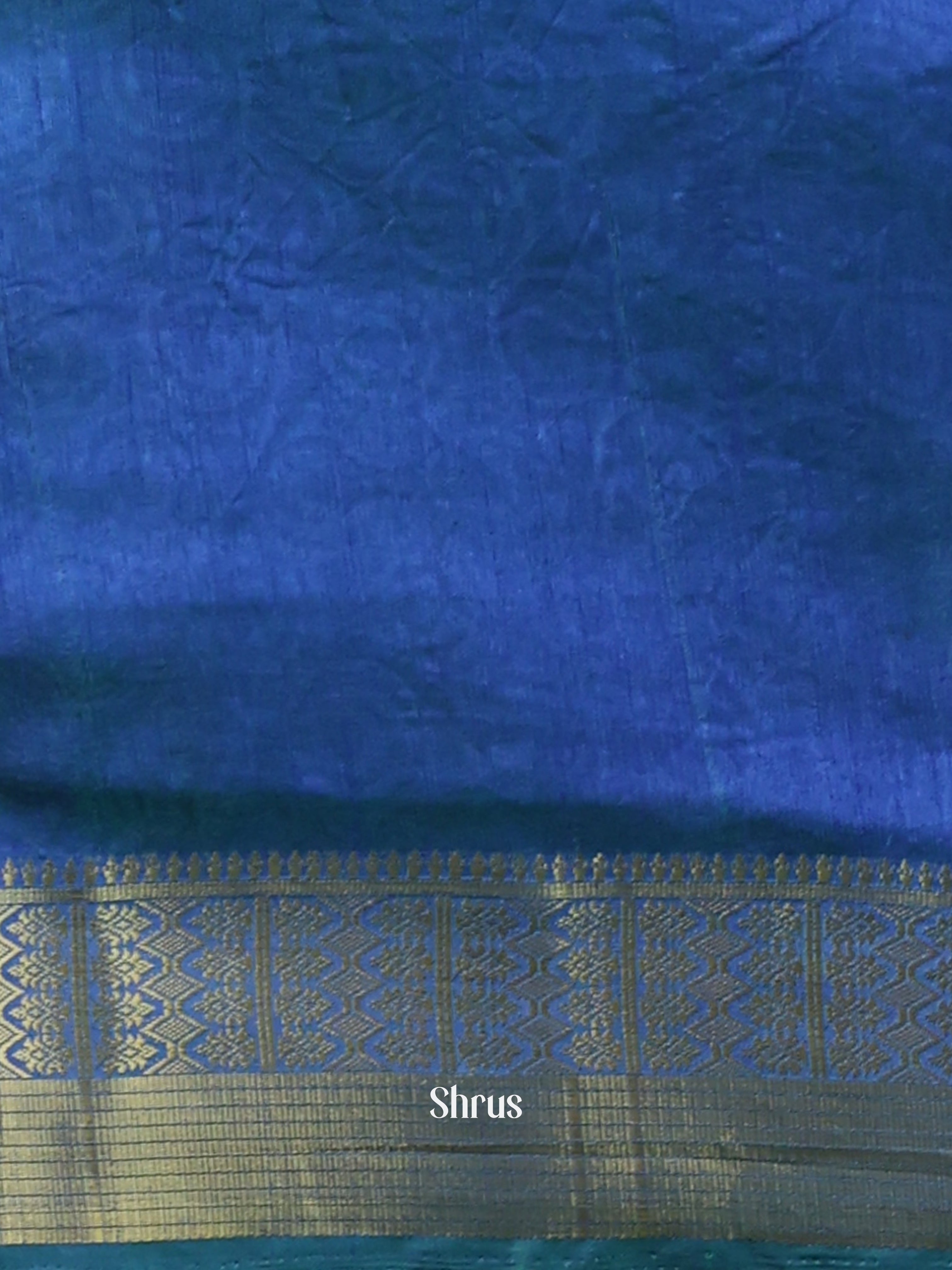 Green & Blue- Semi Patola Saree - Shop on Shrus.com