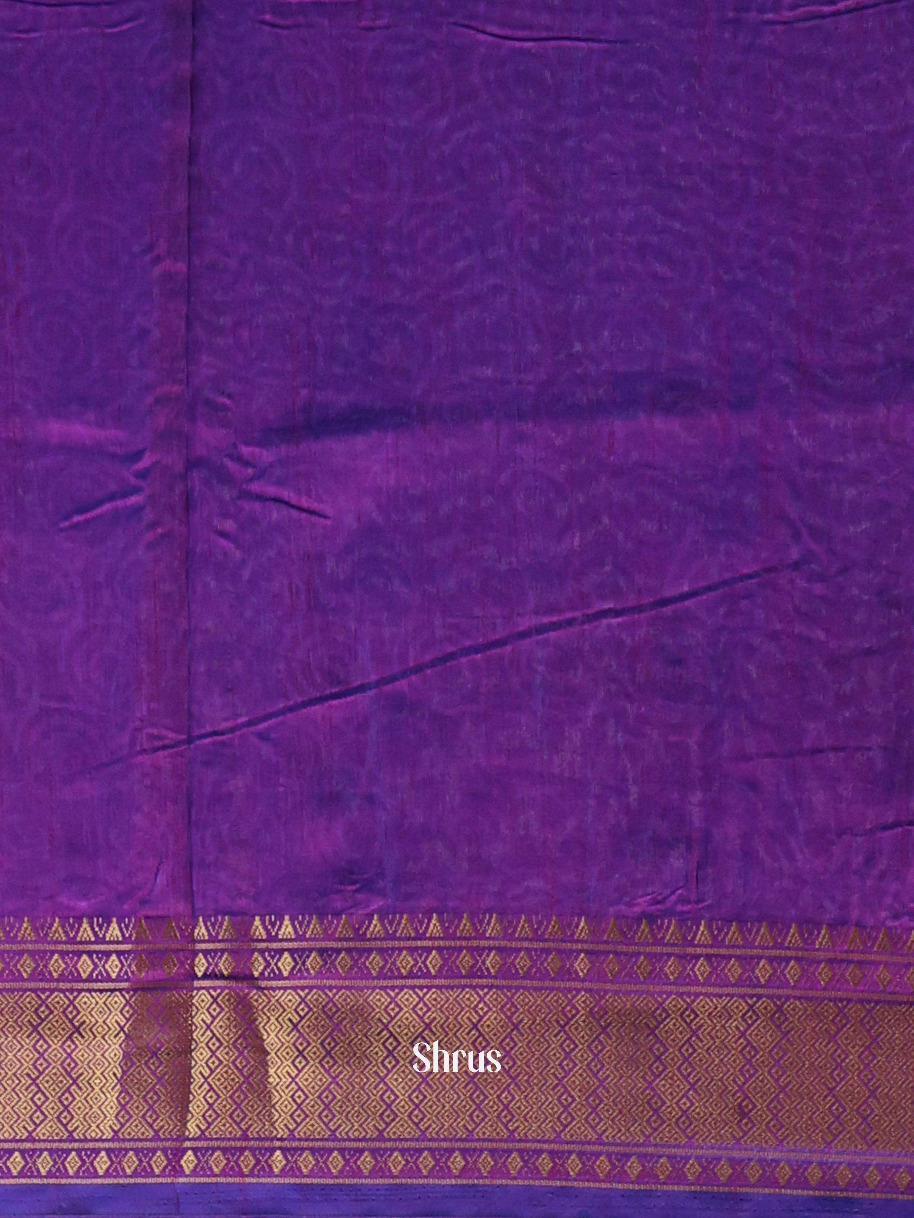 Blue & Purple - Semi Patola Saree - Shop on Shrus.com