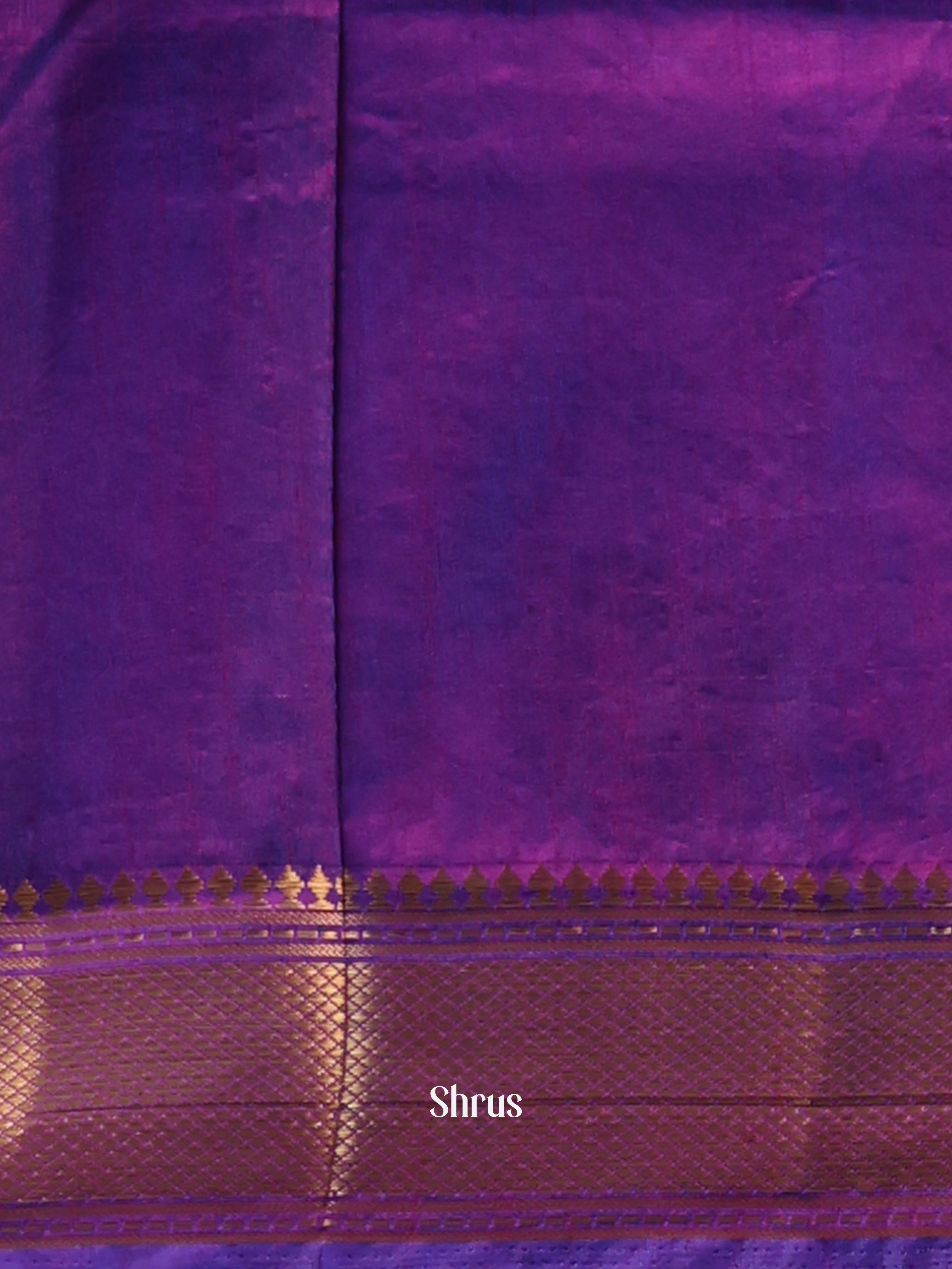 Blue & Purple- Semi Patola Saree - Shop on Shrus.com