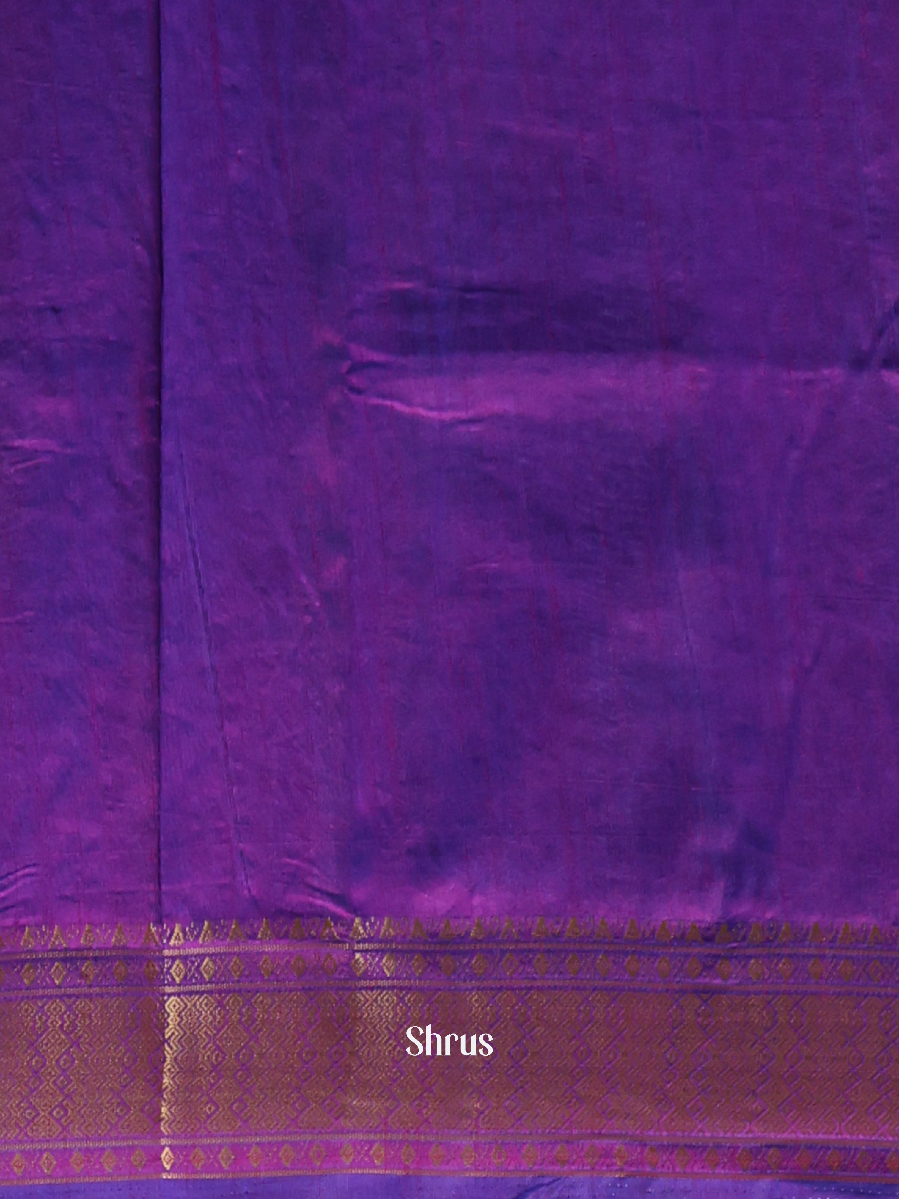 Blue& Purple- Semi Patola Saree - Shop on Shrus.com