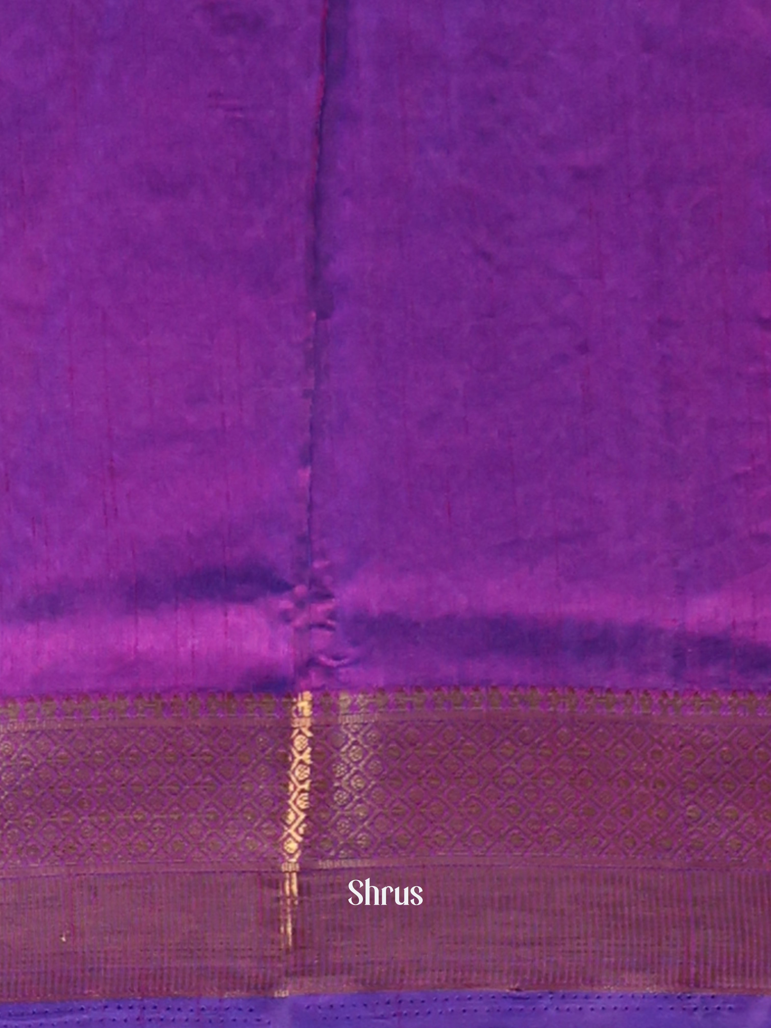 Blue & Purple - Semi Patola Saree - Shop on Shrus.com
