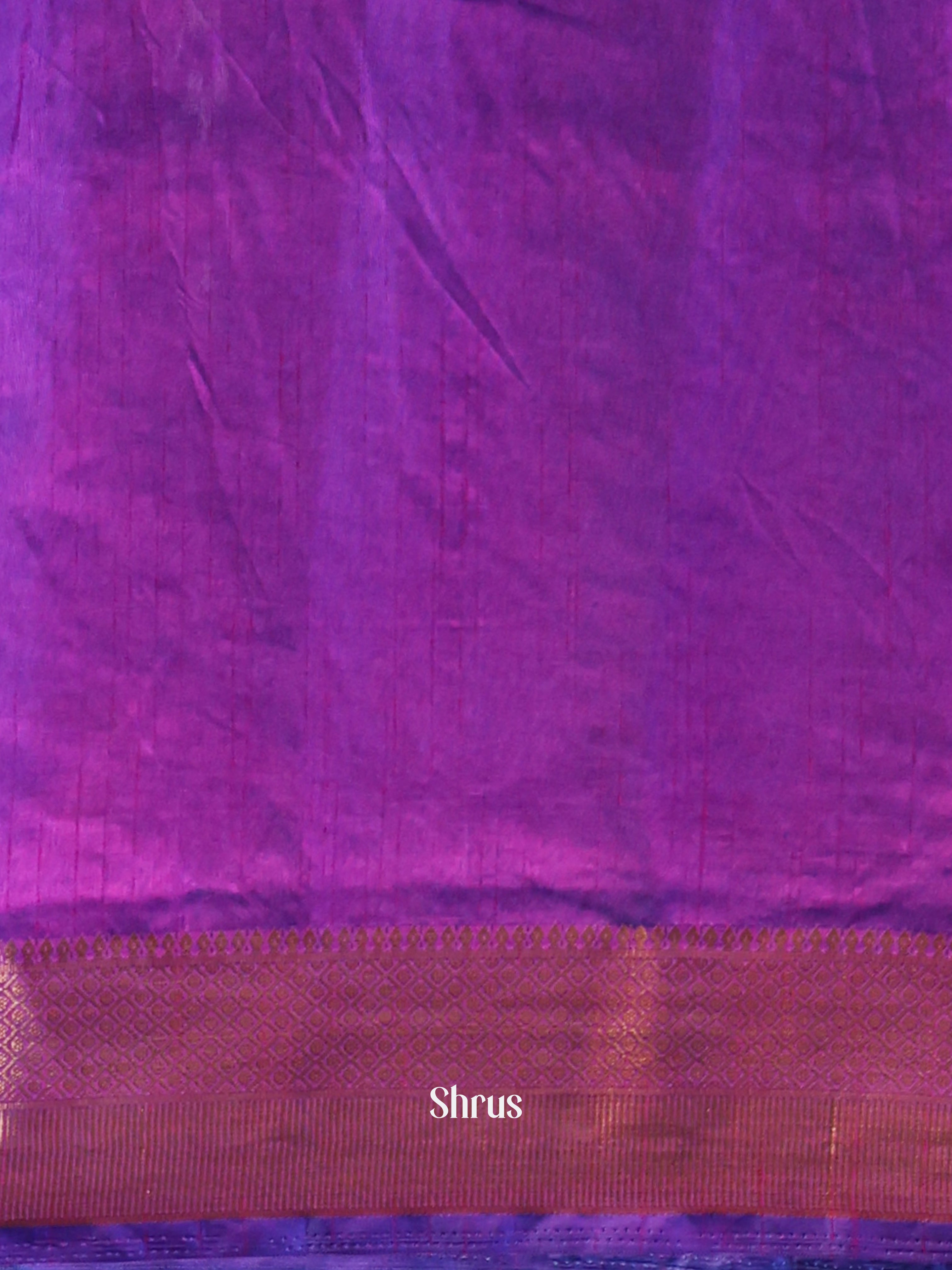 Blue & Purple - Semi Patola Saree - Shop on Shrus.com