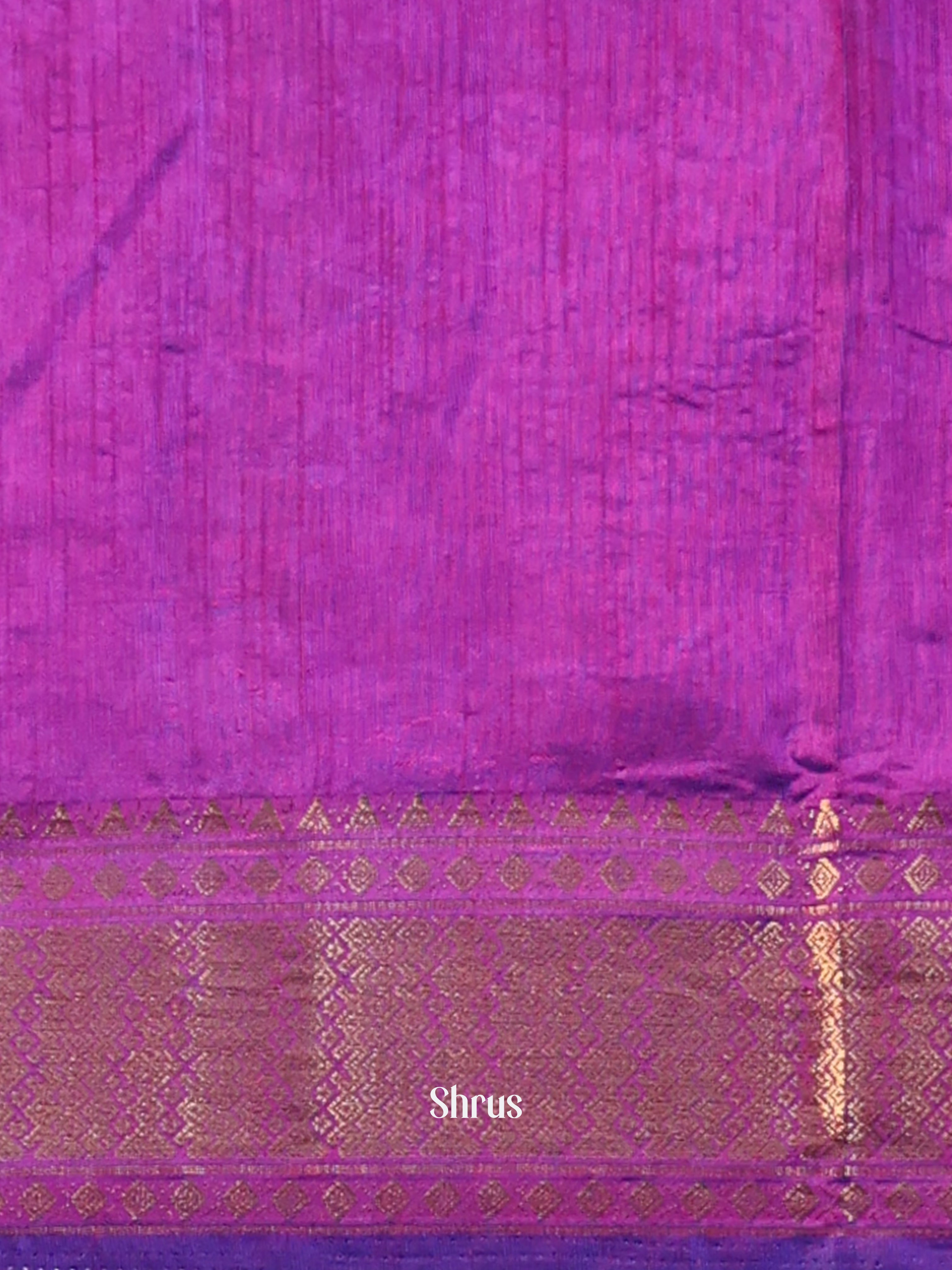 Blue & Purple - Semi Patola Saree - Shop on Shrus.com